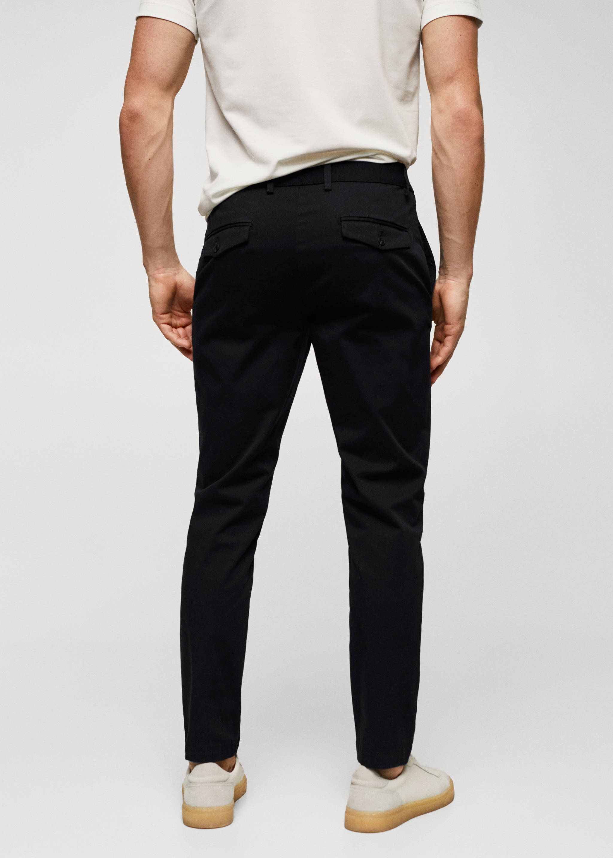 Cotton tapered crop trousers - Reverse of the article