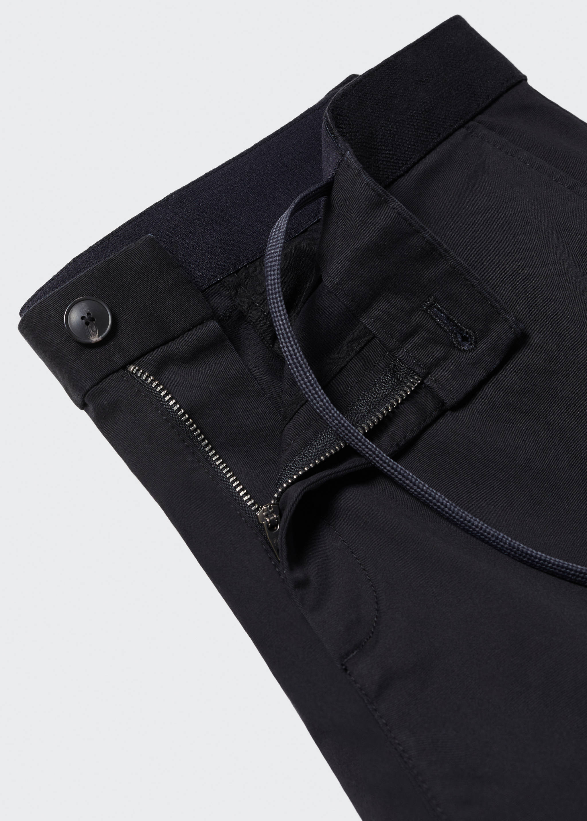 Cotton tapered crop trousers - Details of the article 8