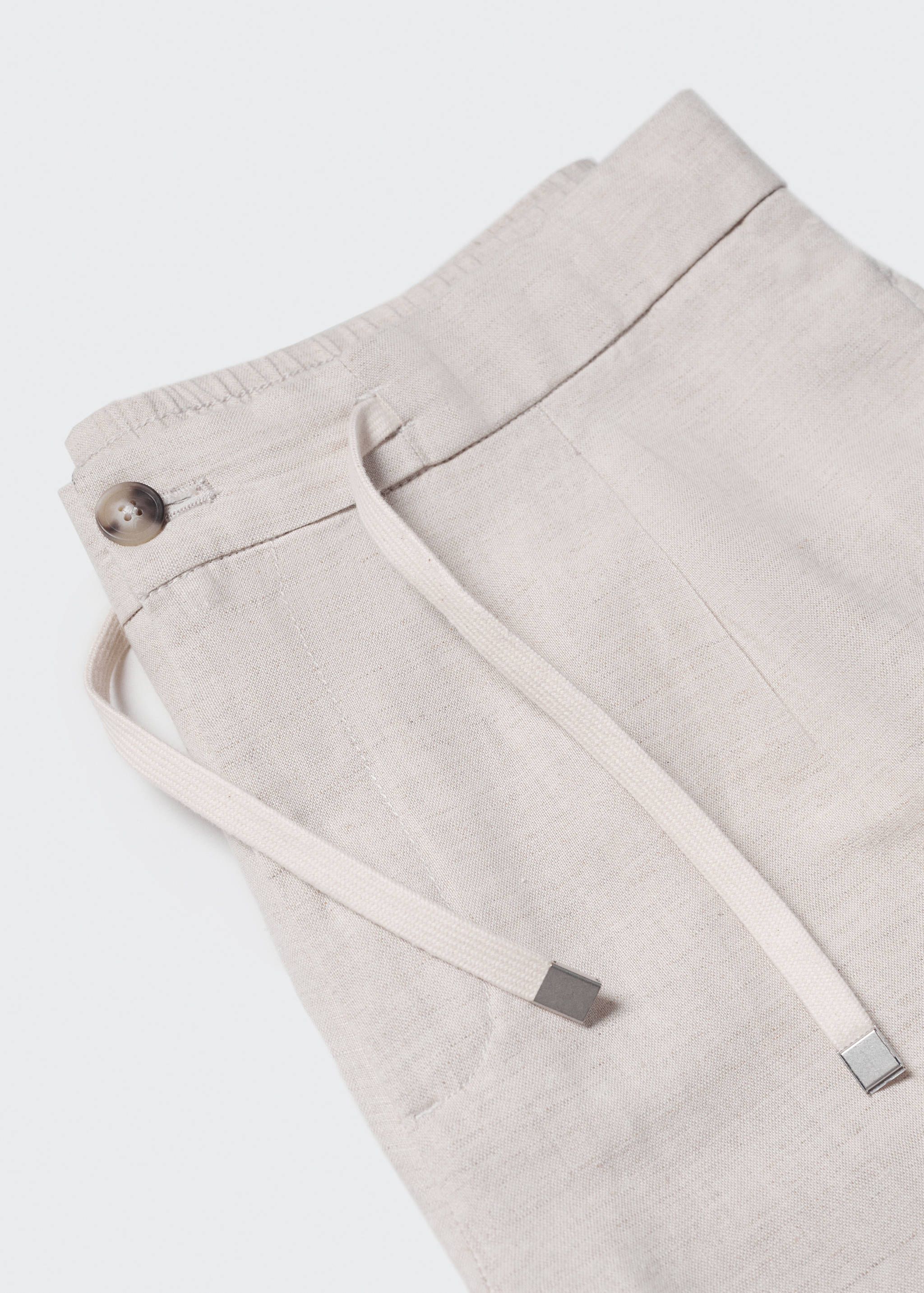 Slim Fit-Leinenhose mit Kordel - Detail des Artikels 8