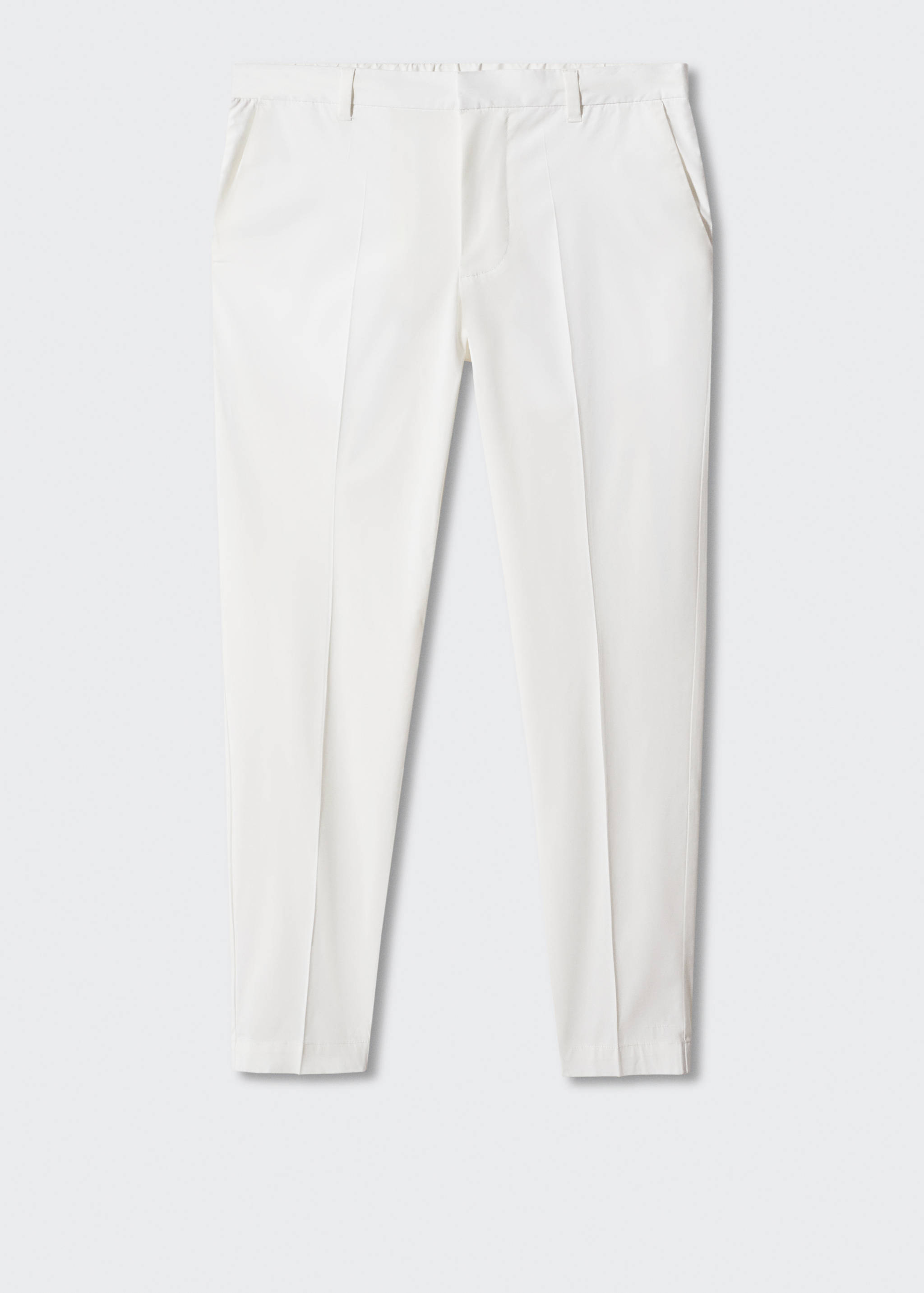 Slim-fit cotton trousers - Article without model