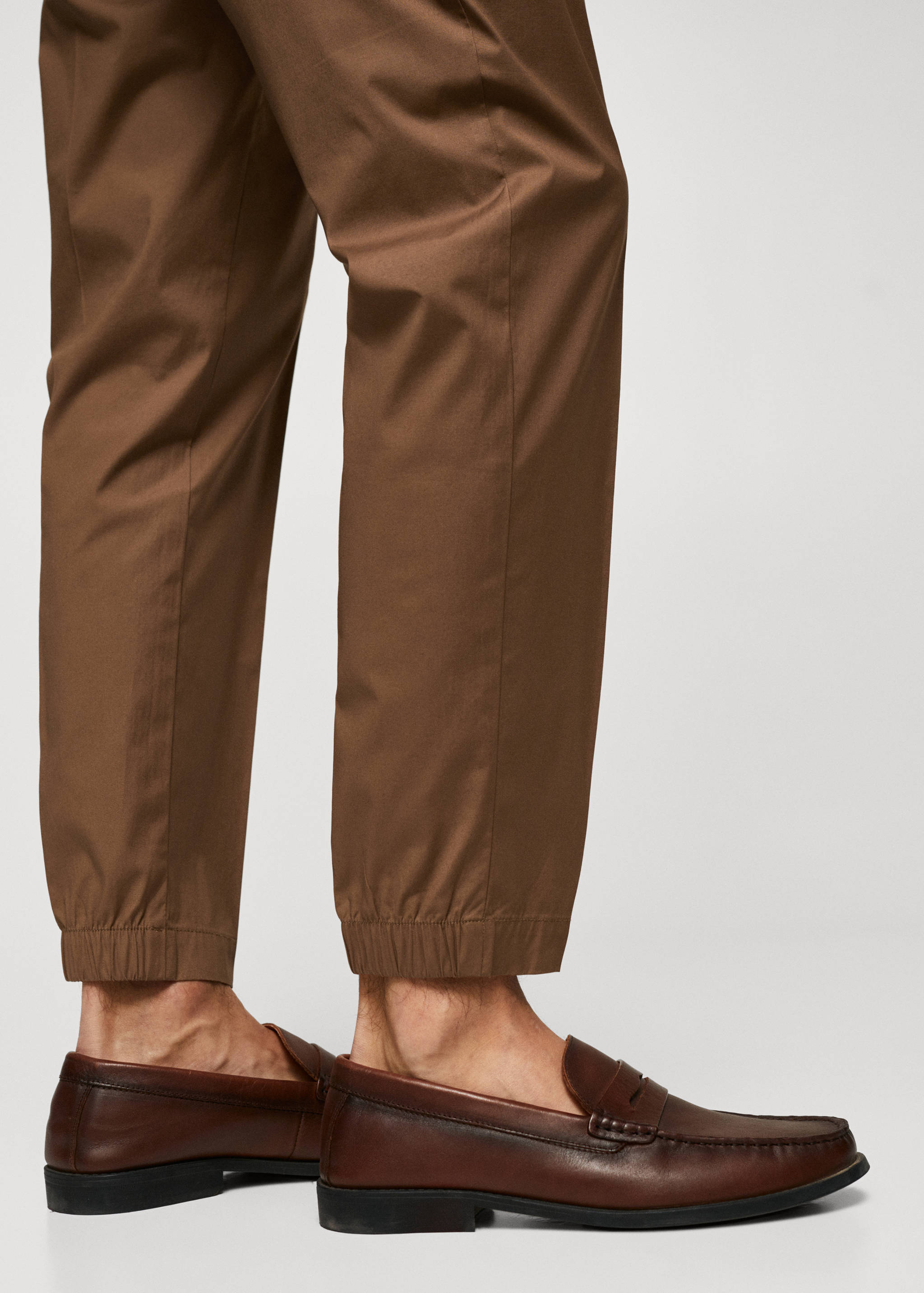 Slim-fit cotton trousers - Details of the article 6