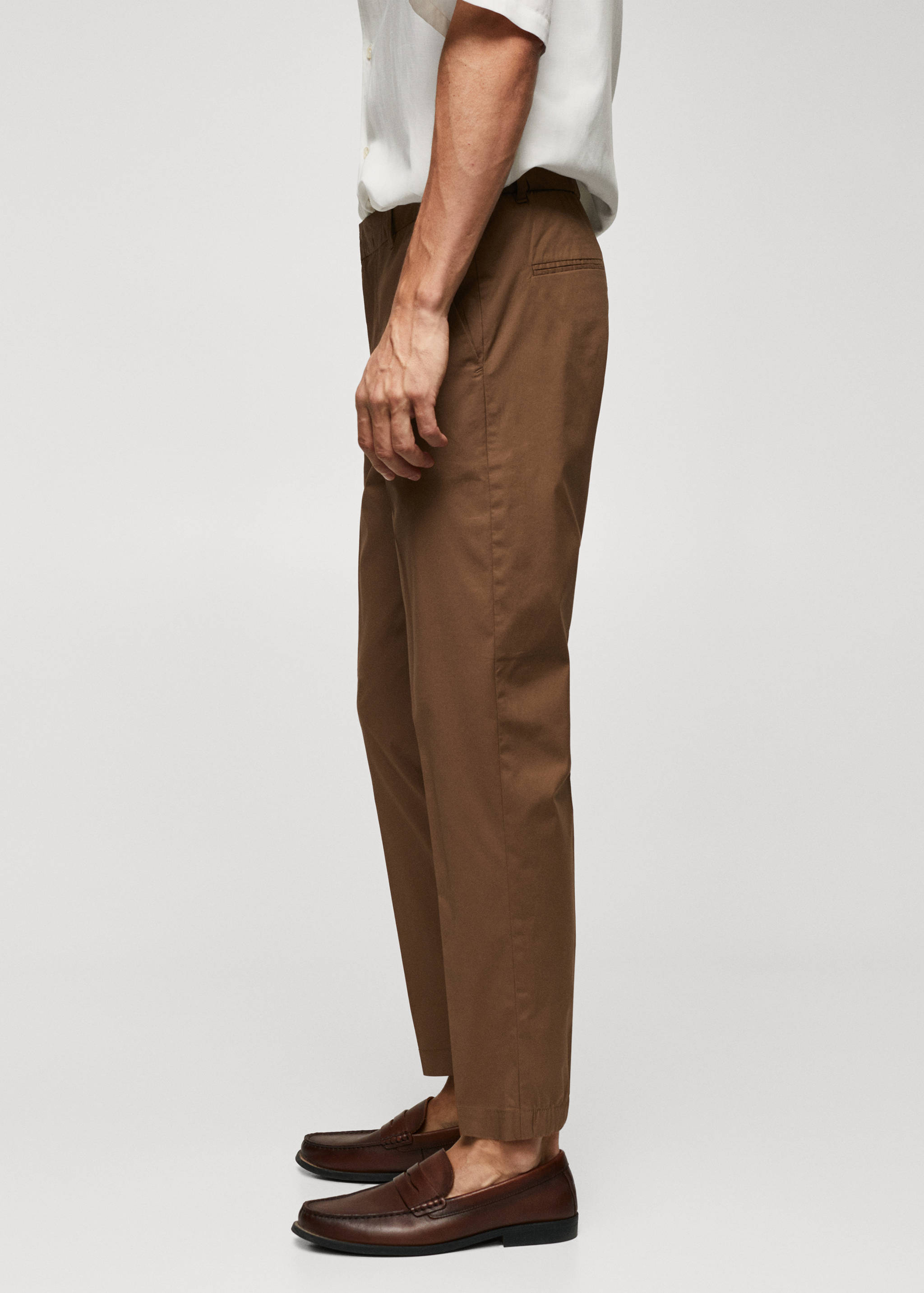 Slim-fit cotton trousers - Details of the article 2