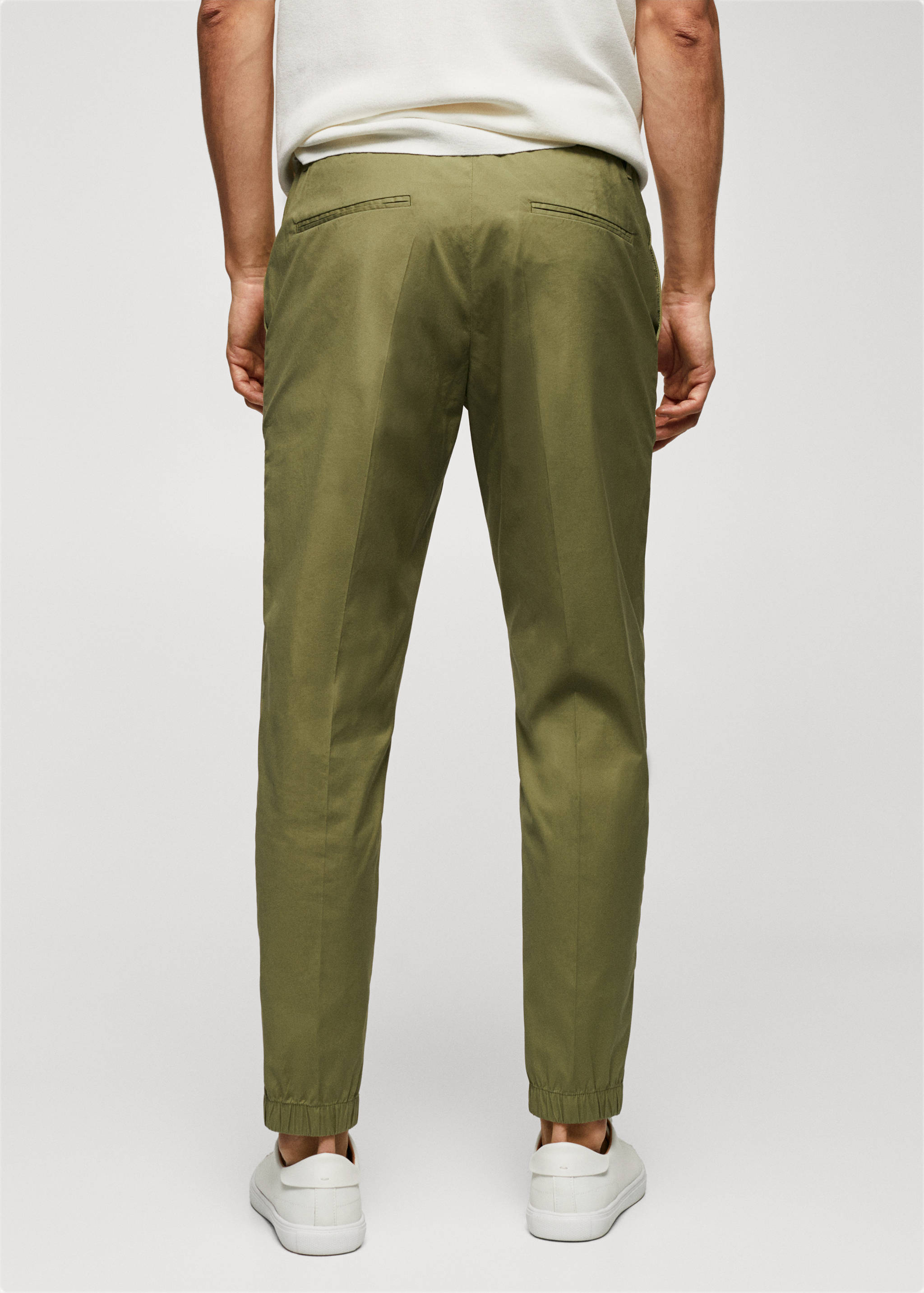 Slim-fit cotton trousers - Reverse of the article