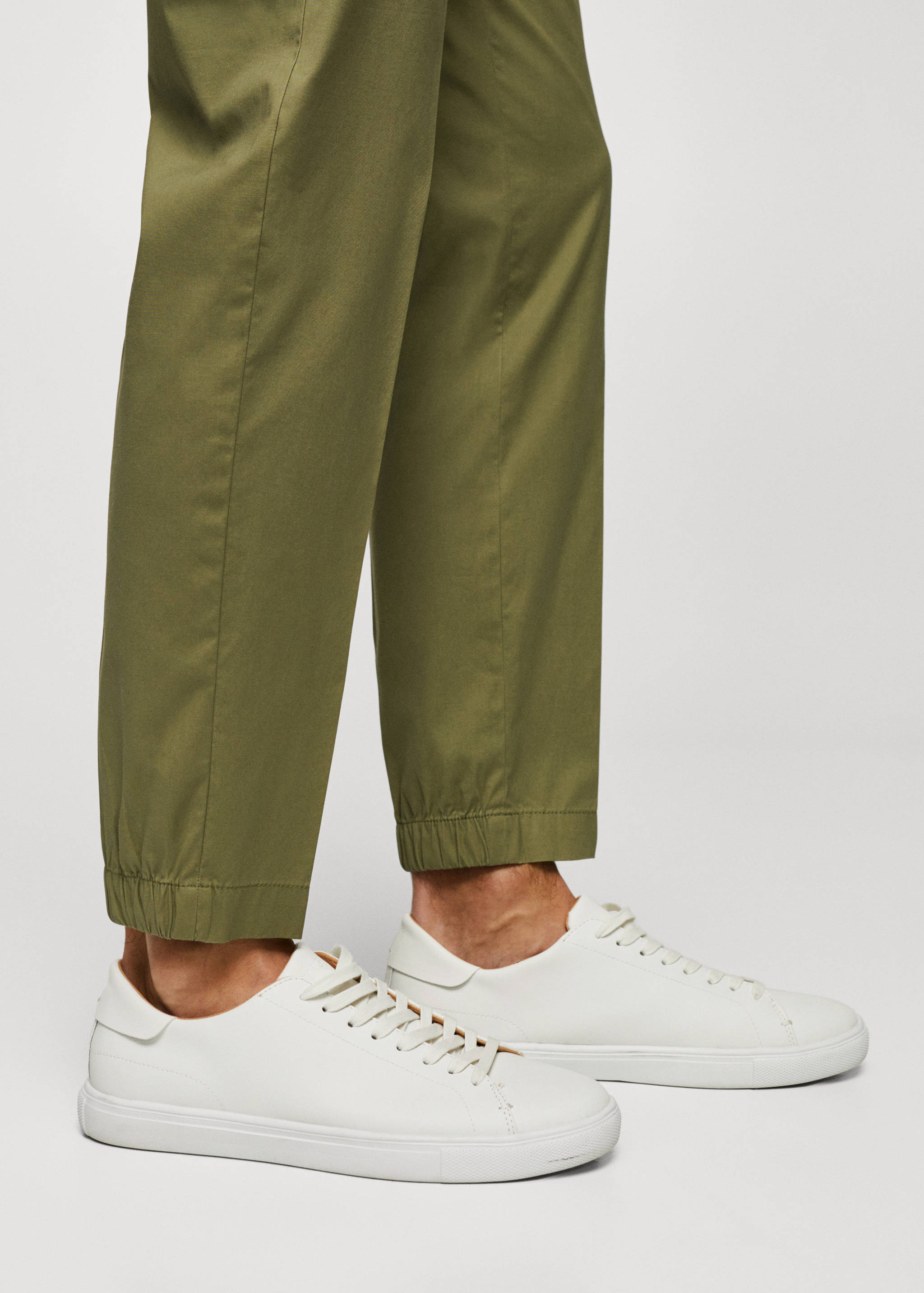 Slim-fit cotton trousers - Details of the article 6