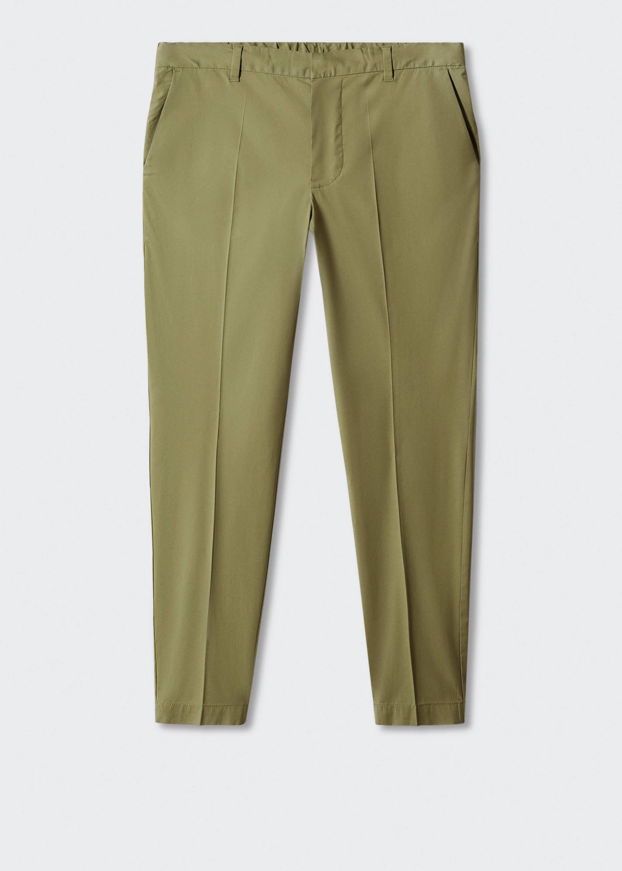 Slim-fit cotton trousers - Article without model