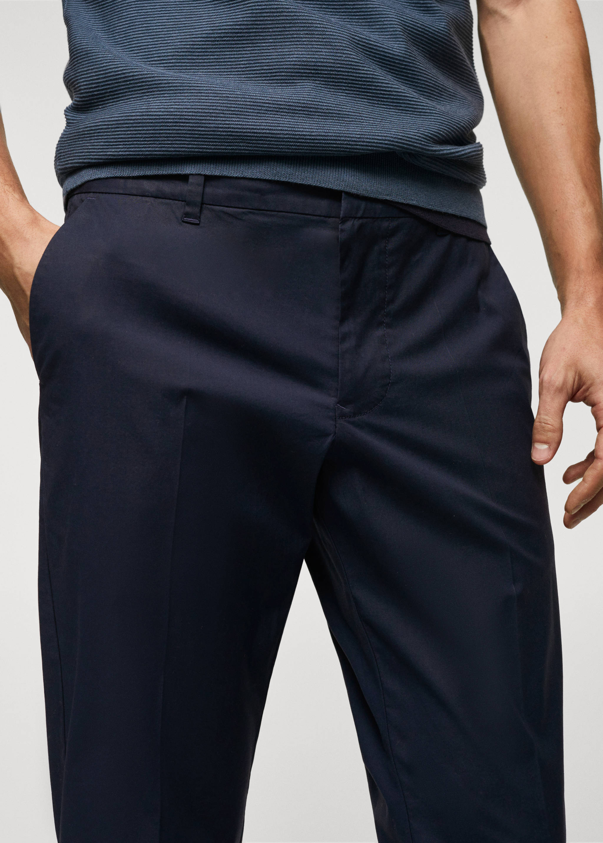 Pantalons slim fit cotó - Detall de l'article 1