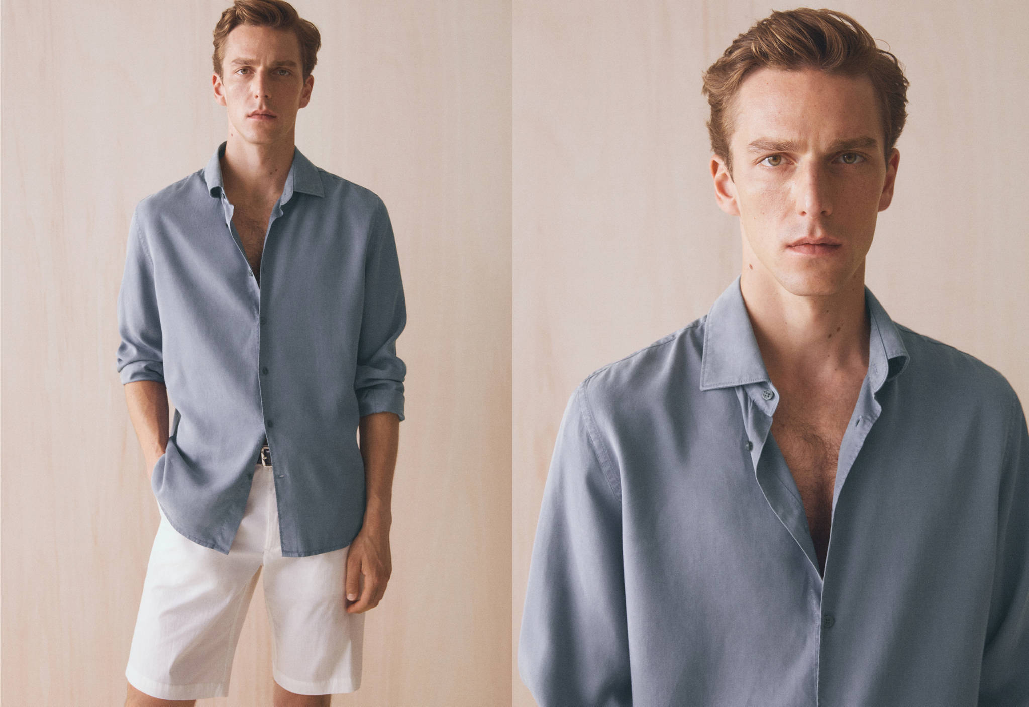 Lyocell fluid shirt - Panoramic plane
