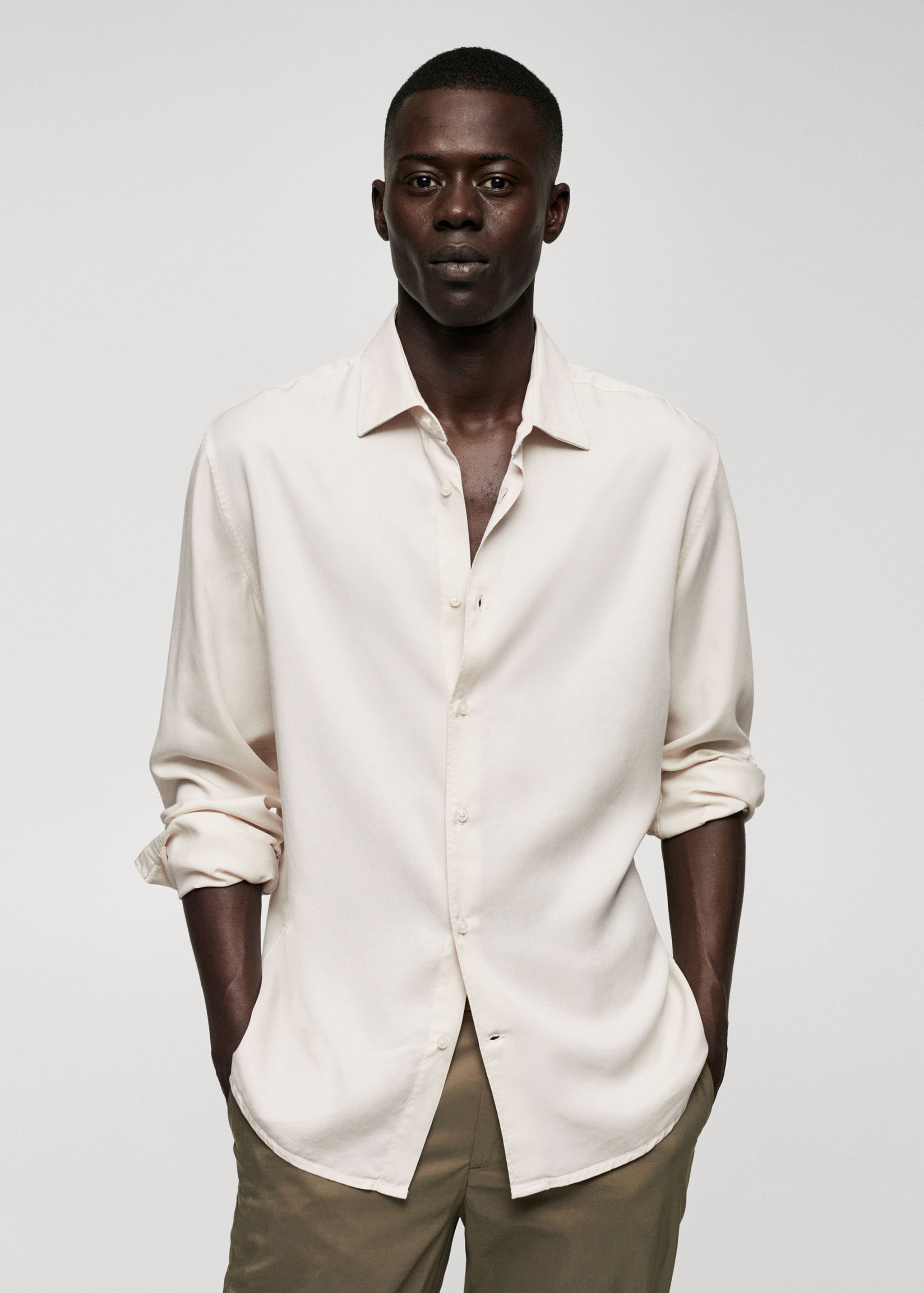Camisa fluida lyocell - Pla mig