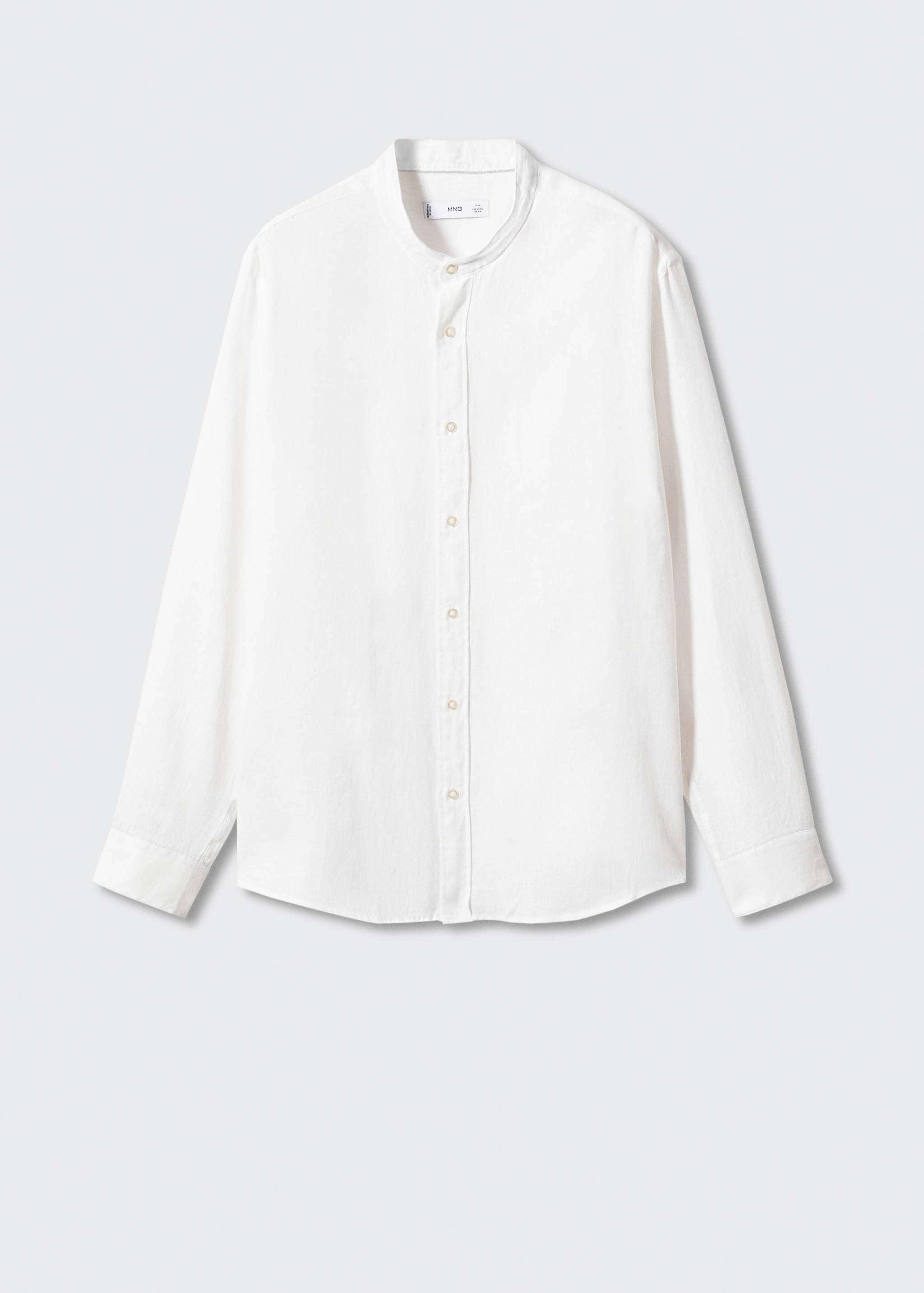 Hemd aus 100 % Leinen mit Mao-Kragen - Artikel ohne Model