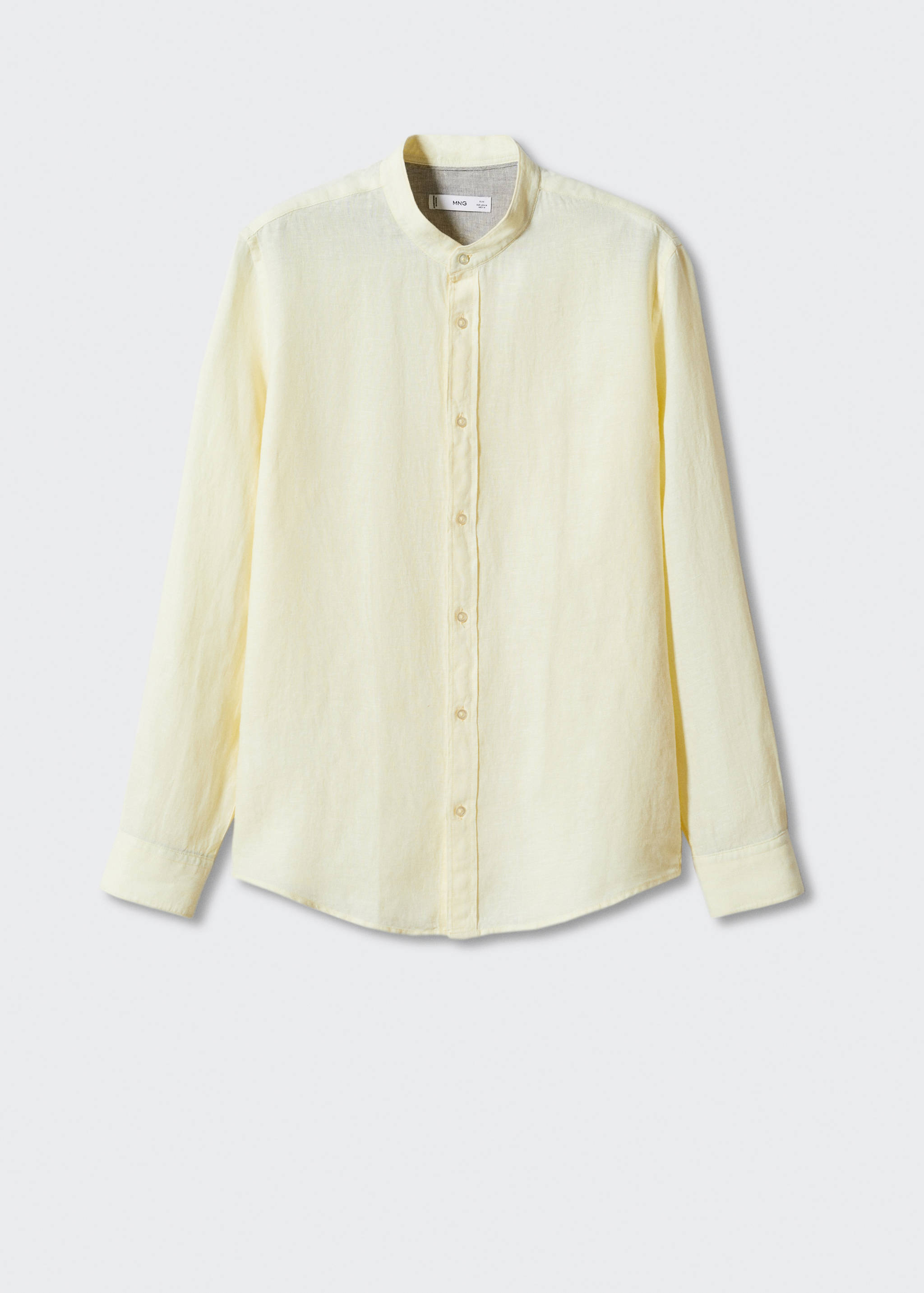Hemd aus 100 % Leinen mit Mao-Kragen - Artikel ohne Model