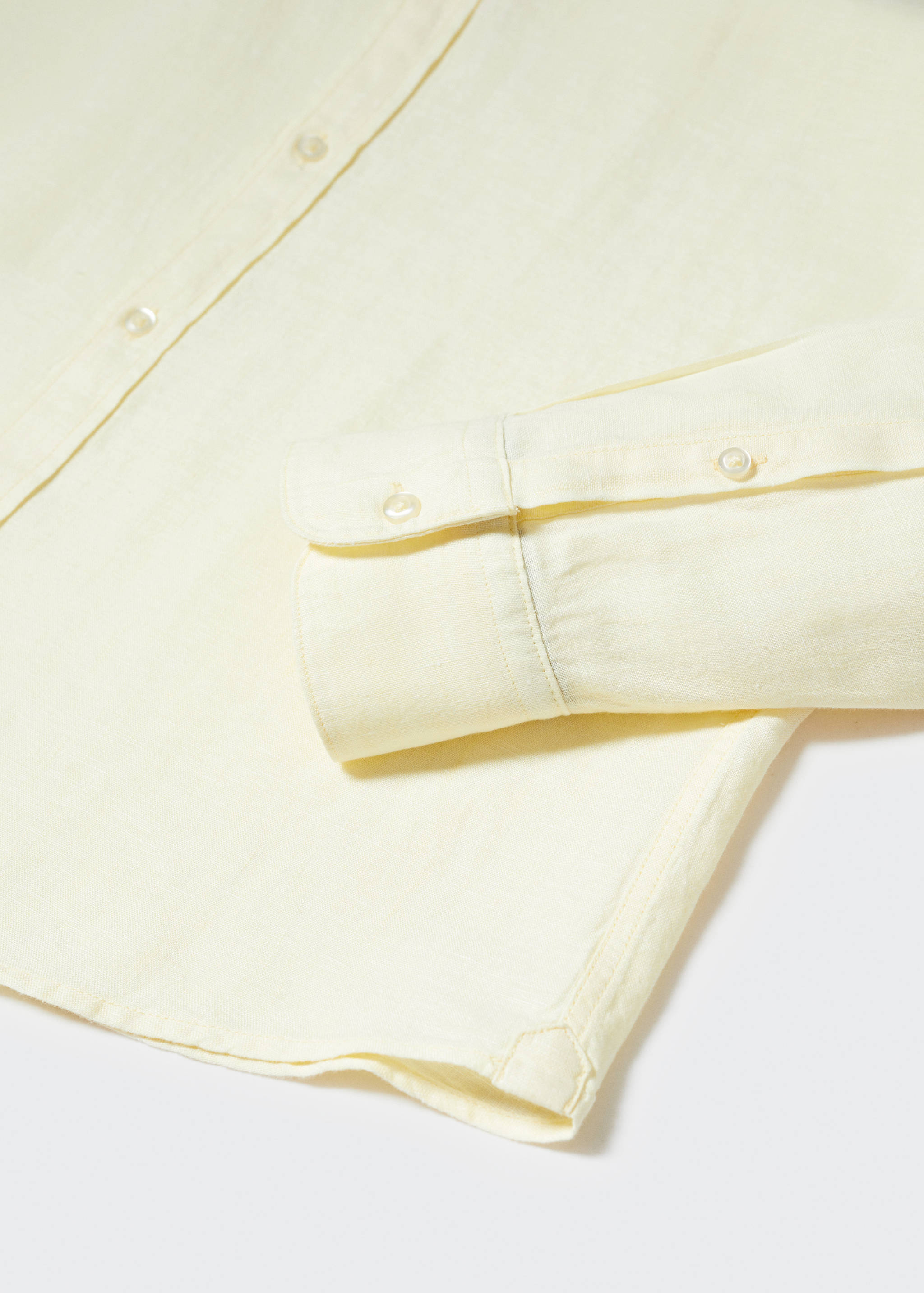 Hemd aus 100 % Leinen mit Mao-Kragen - Detail des Artikels 8