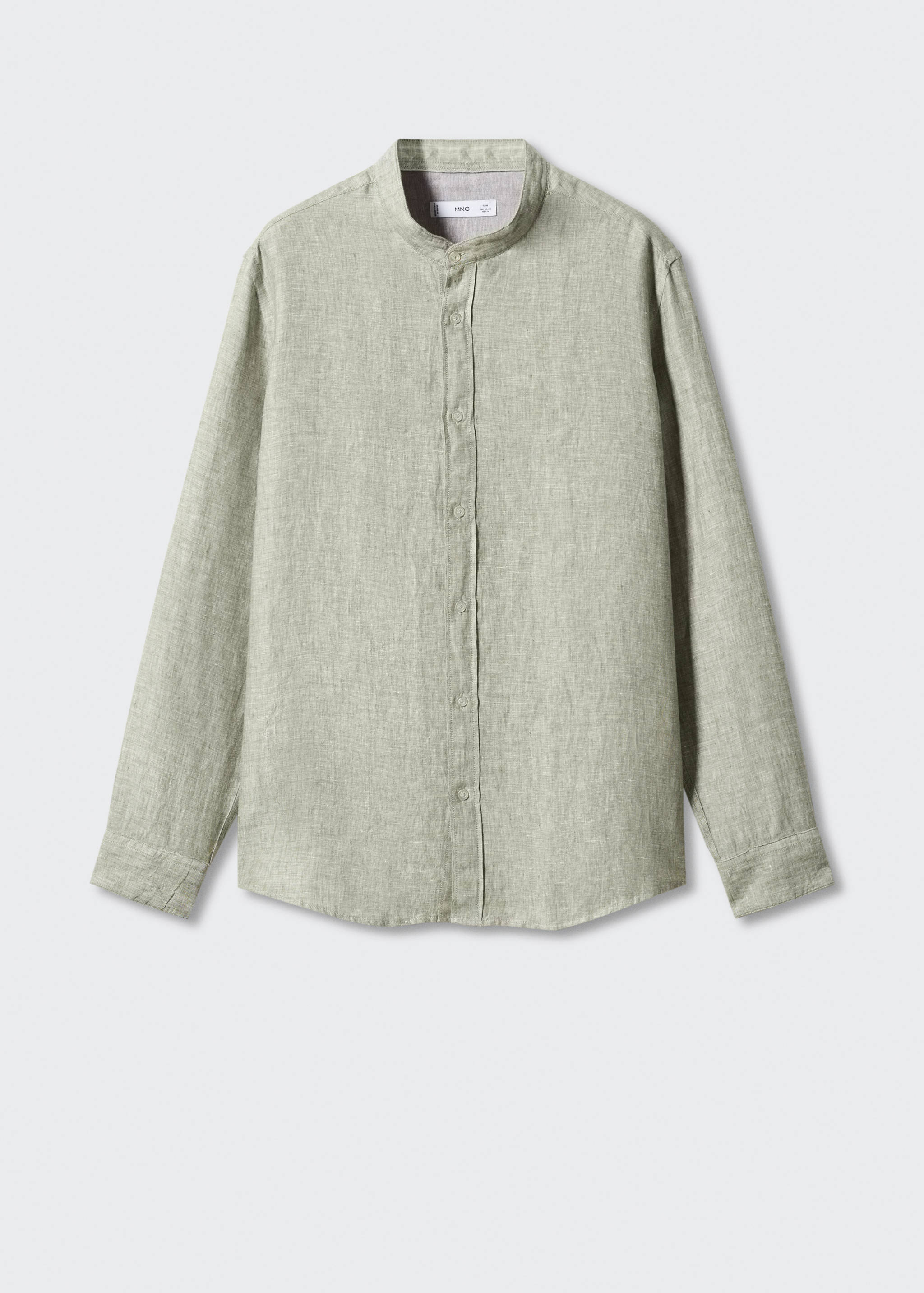 Hemd aus 100 % Leinen mit Mao-Kragen - Artikel ohne Model