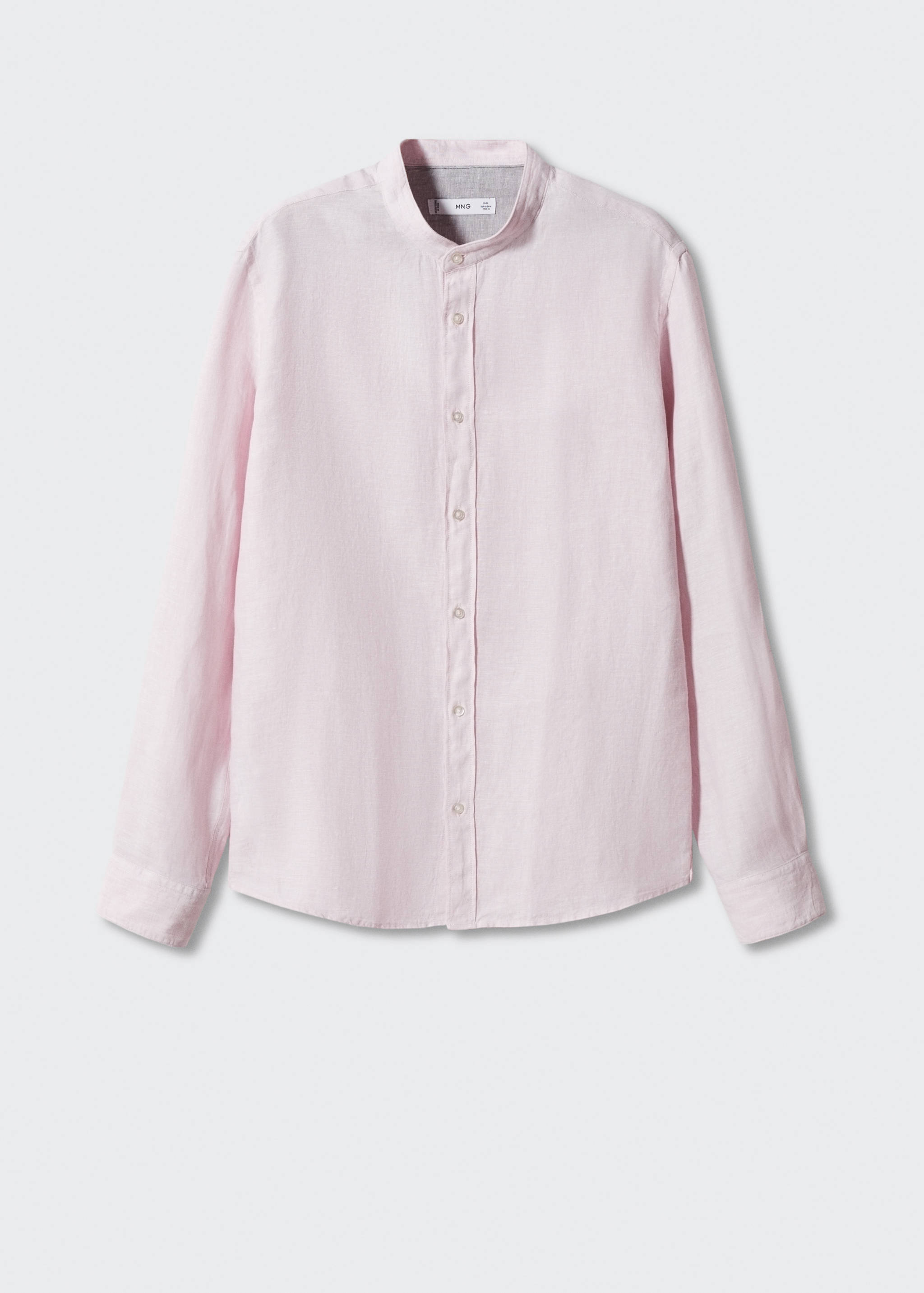 Hemd aus 100 % Leinen mit Mao-Kragen - Artikel ohne Model