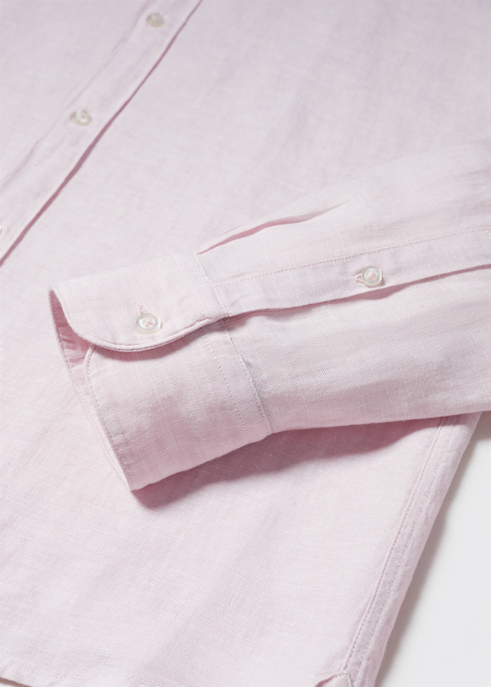 Hemd aus 100 % Leinen mit Mao-Kragen - Detail des Artikels 8