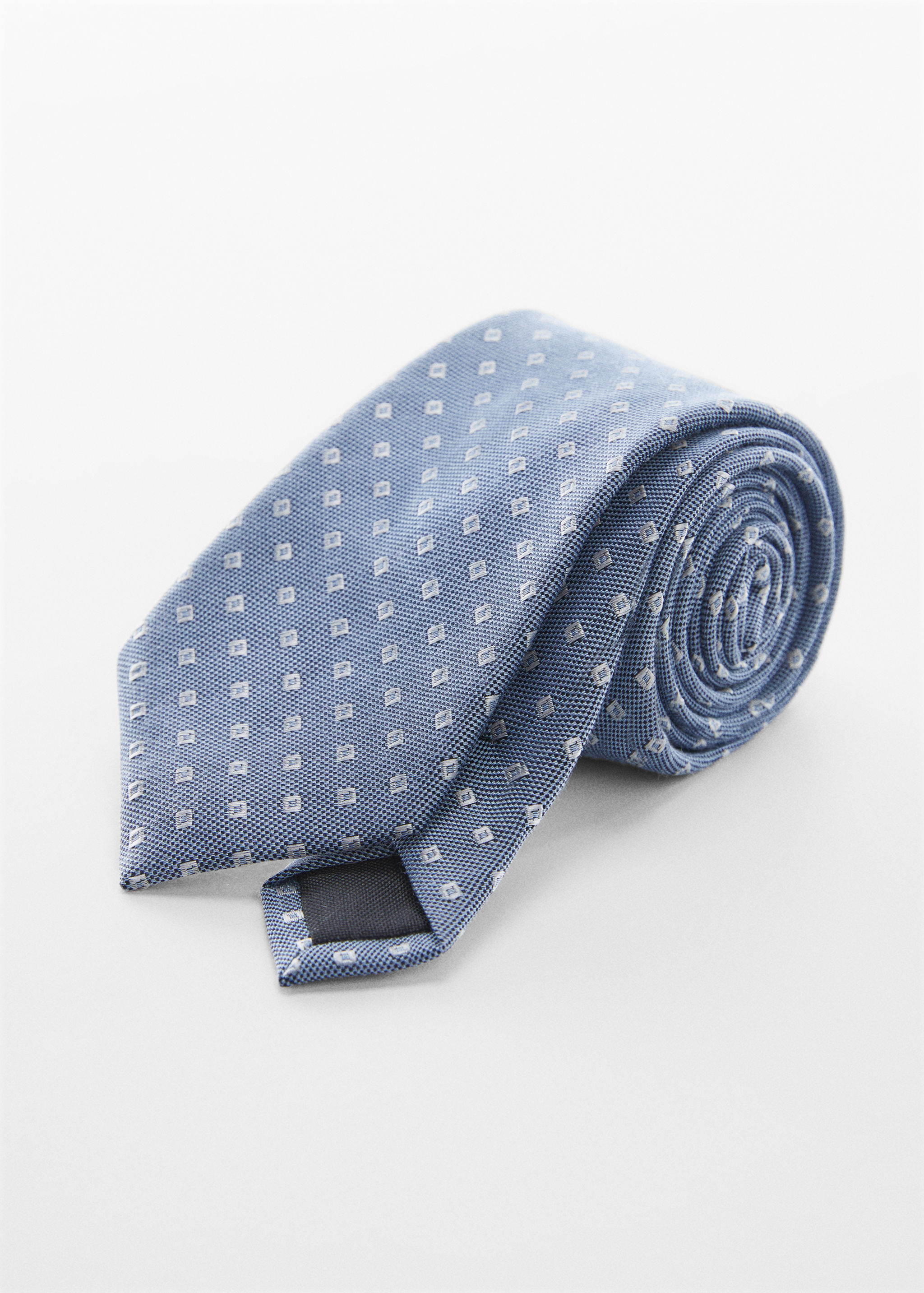 Corbata cotó micro quadres - Pla mig
