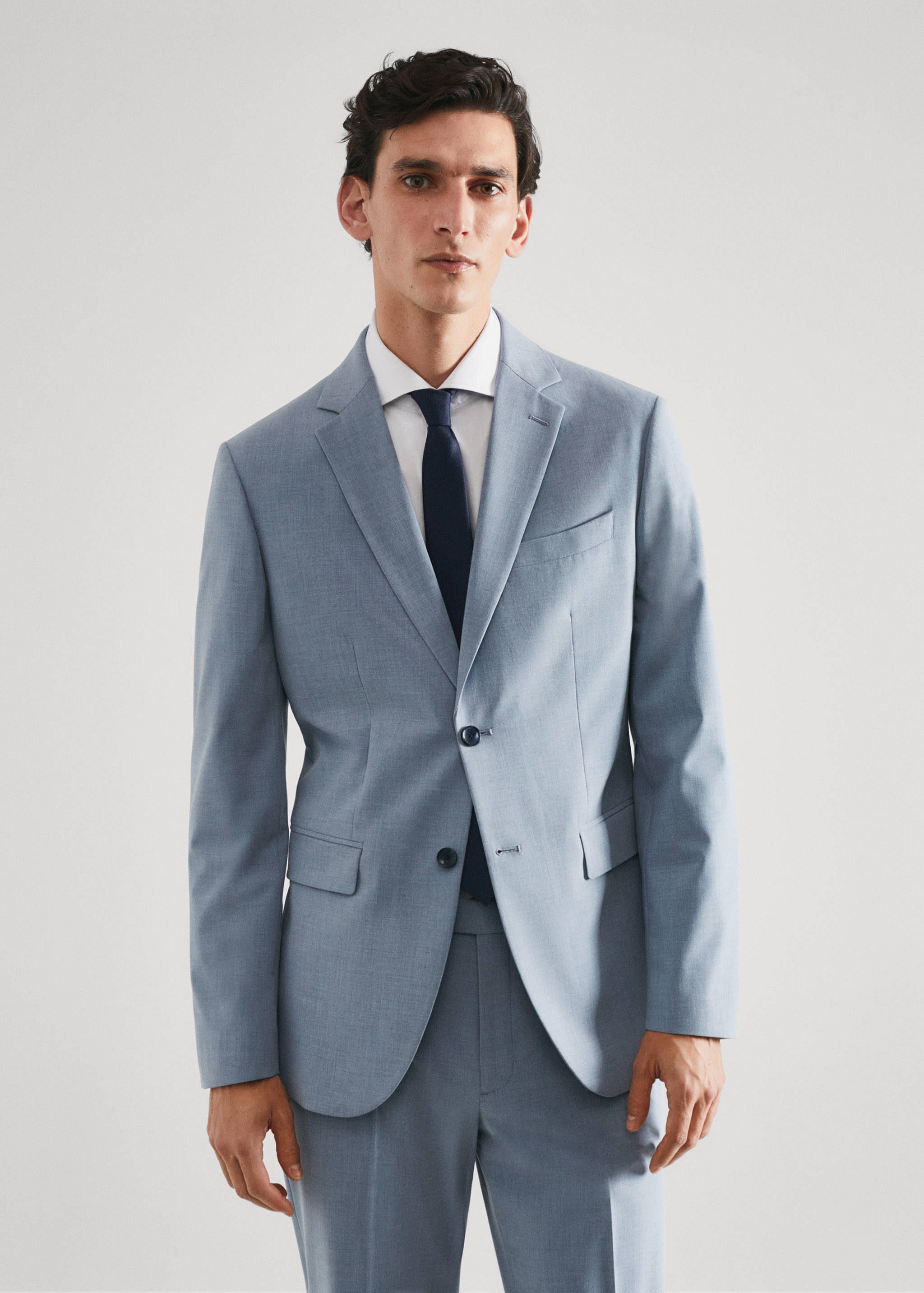 Slim Fit-Anzugjacke aus Comfort-Stretch-Gewebe - Mittlere Ansicht