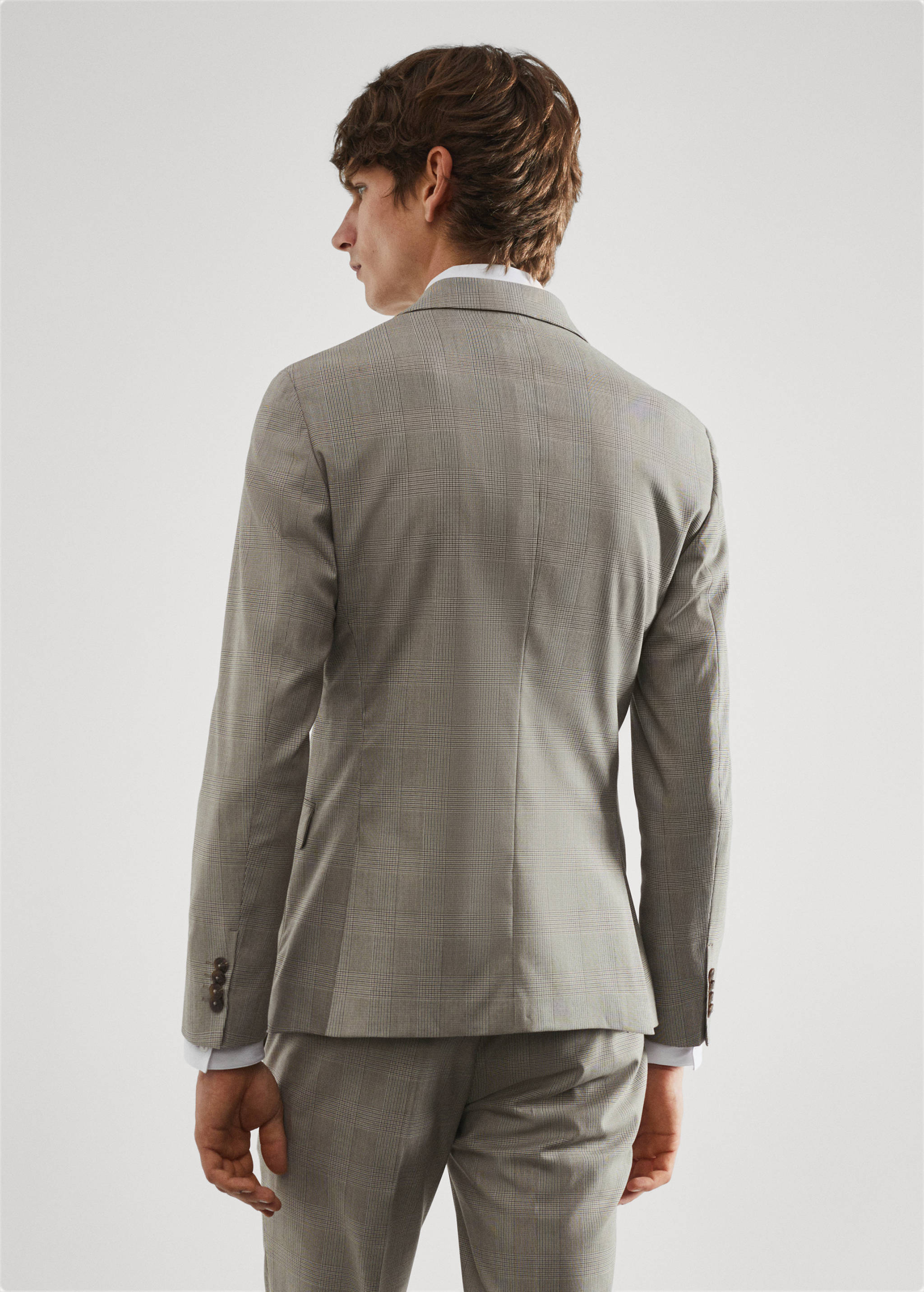Super slim-fit printed suit jacket - Reverse of the article