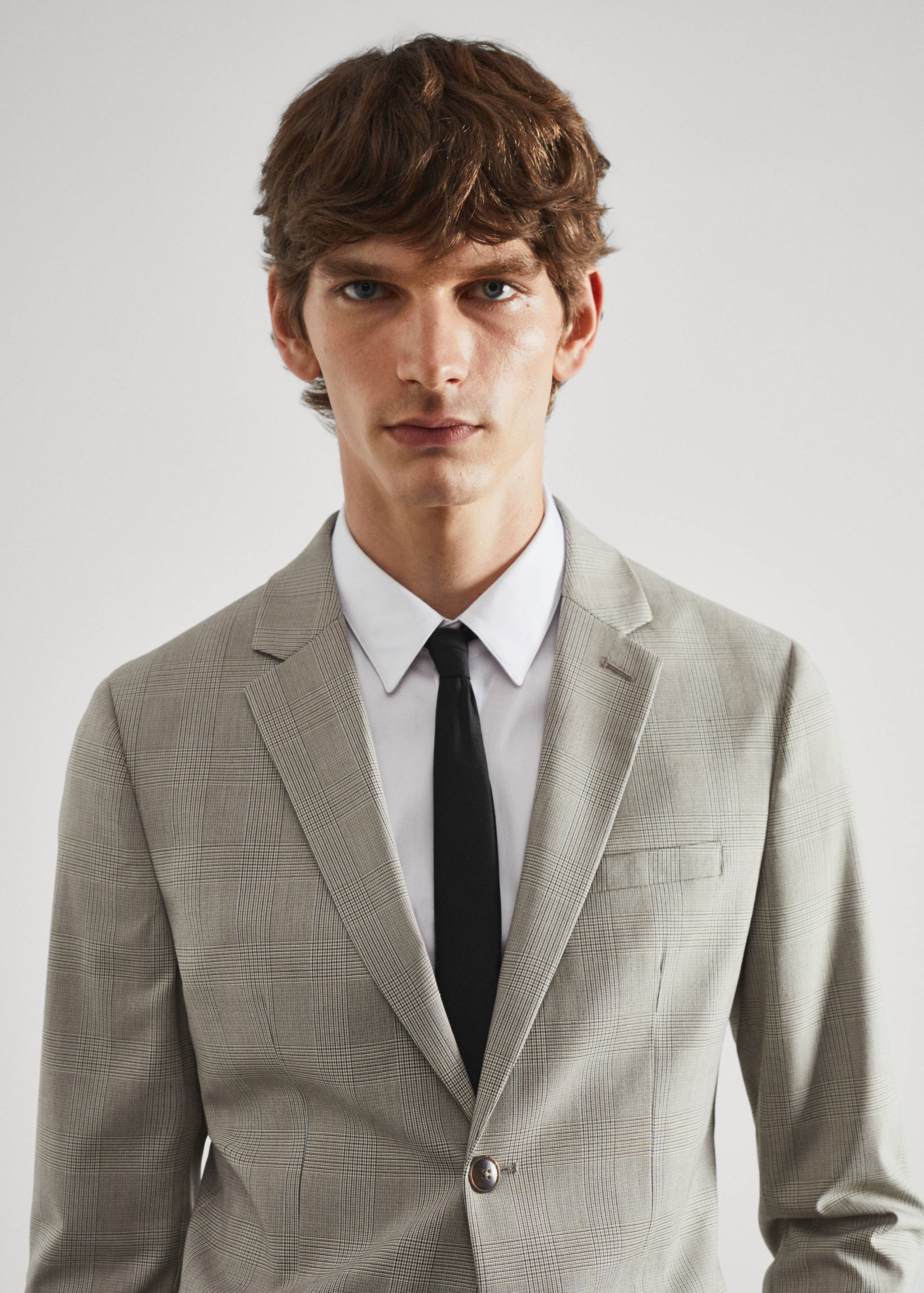 Super slim-fit printed suit jacket - Details of the article 1