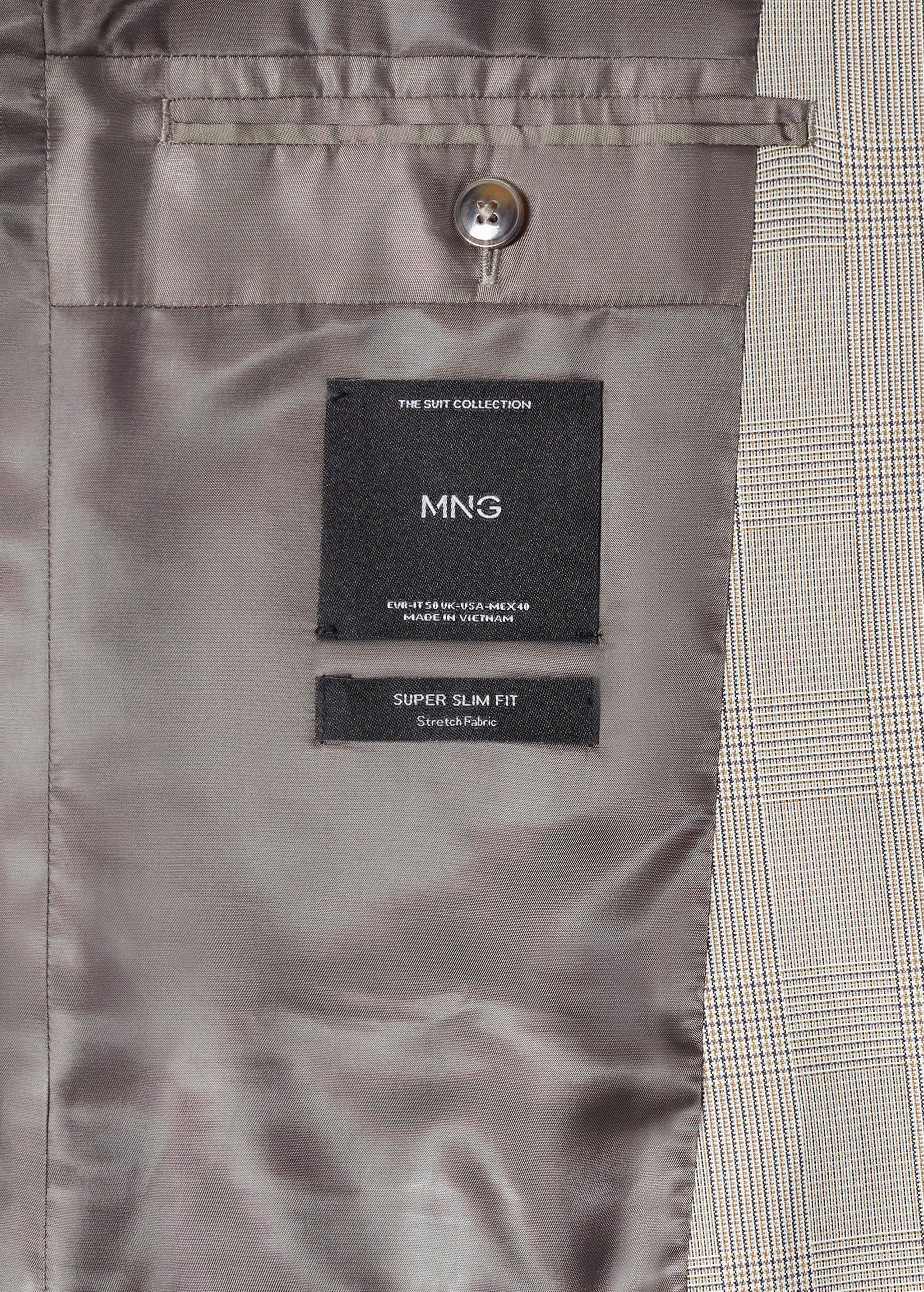 Super slim-fit printed suit jacket - Details of the article 8