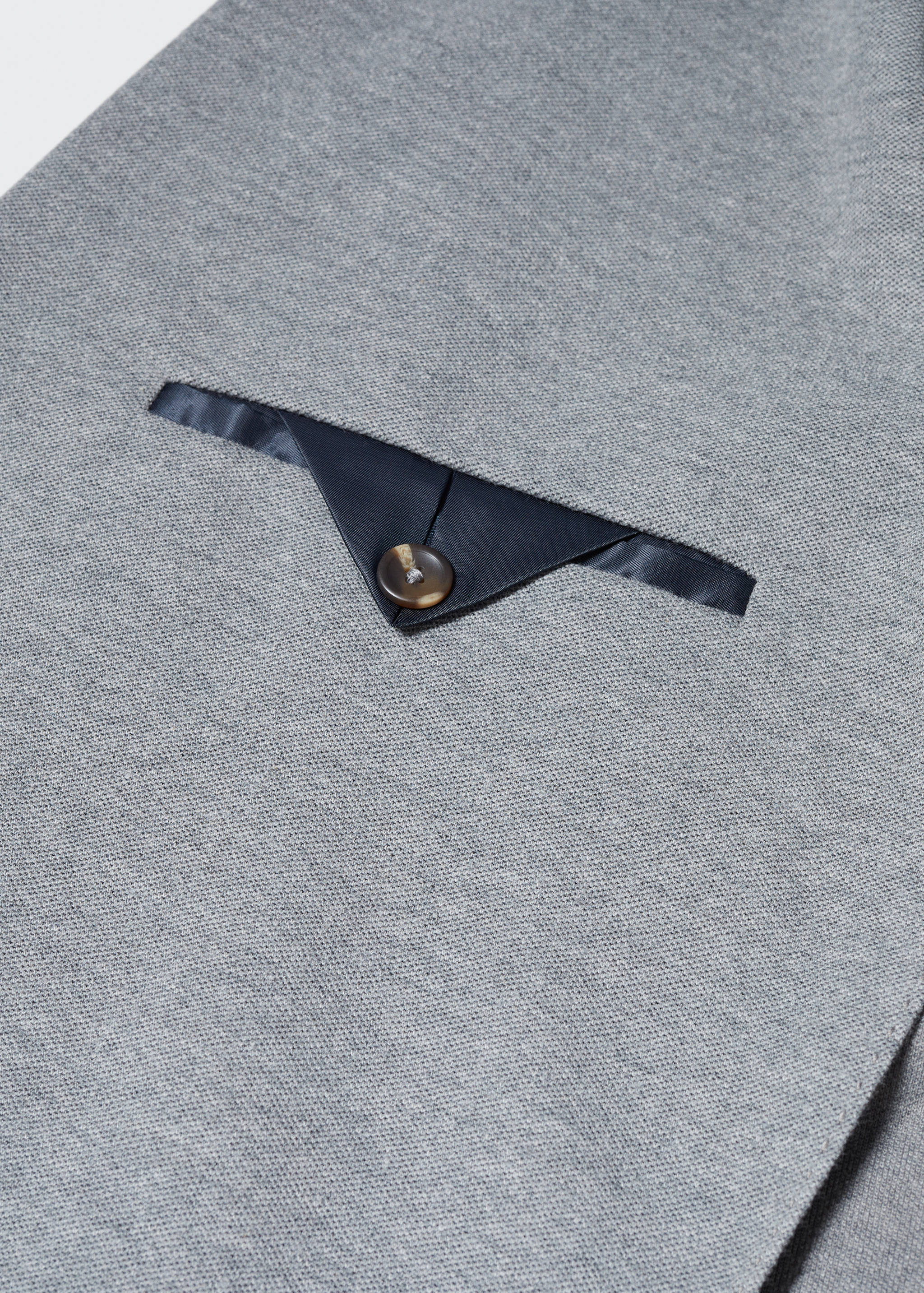 Strukturierter Slim Fit-Baumwollblazer - Detail des Artikels 8