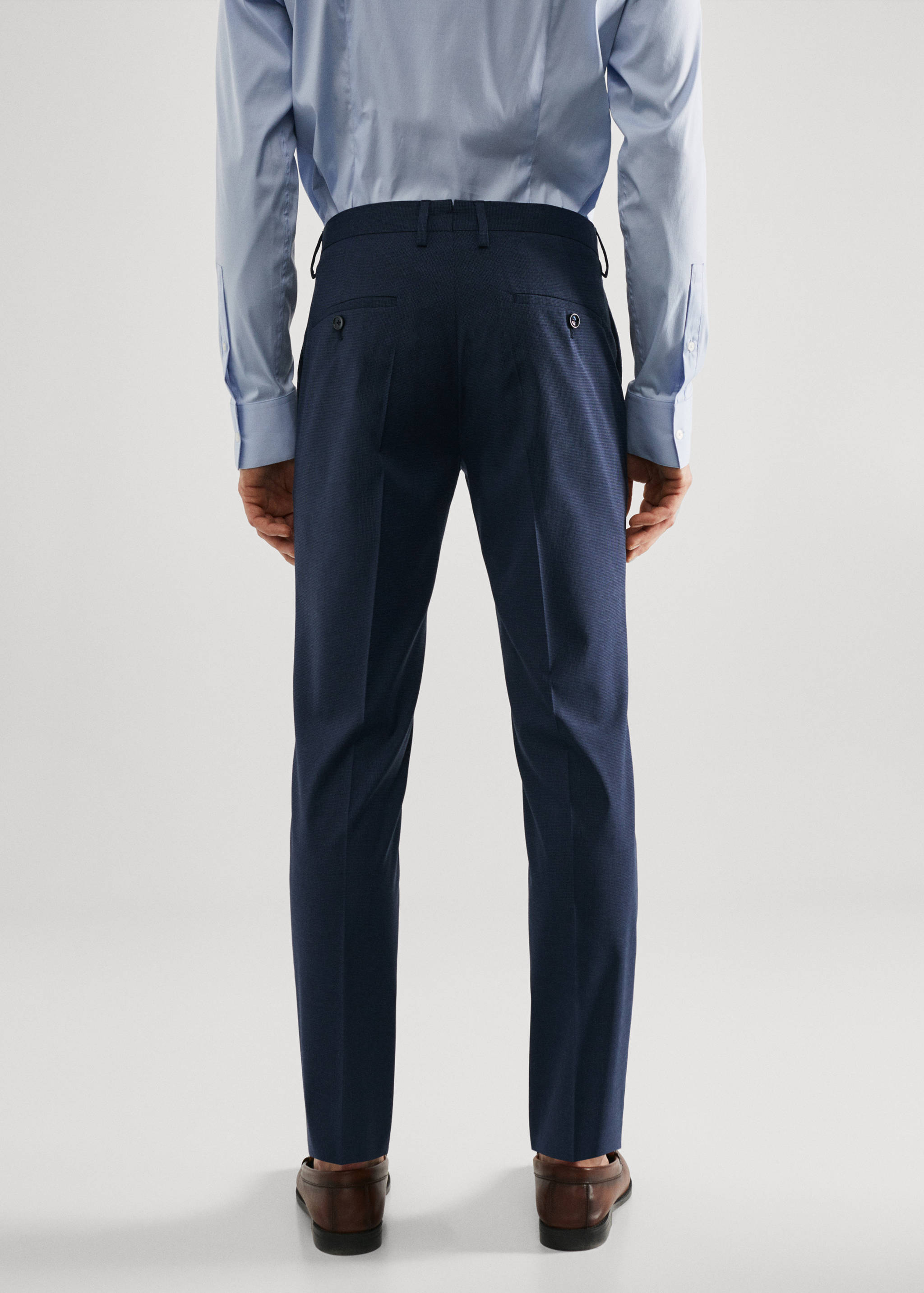 Super slim-fit printed suit trousers - Reverse of the article