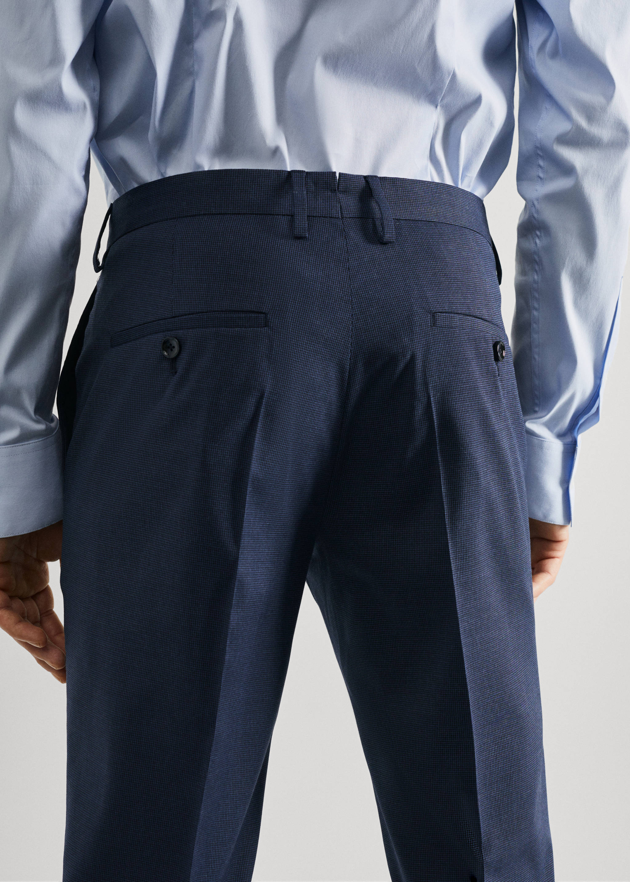 Super slim-fit printed suit trousers - Details of the article 3