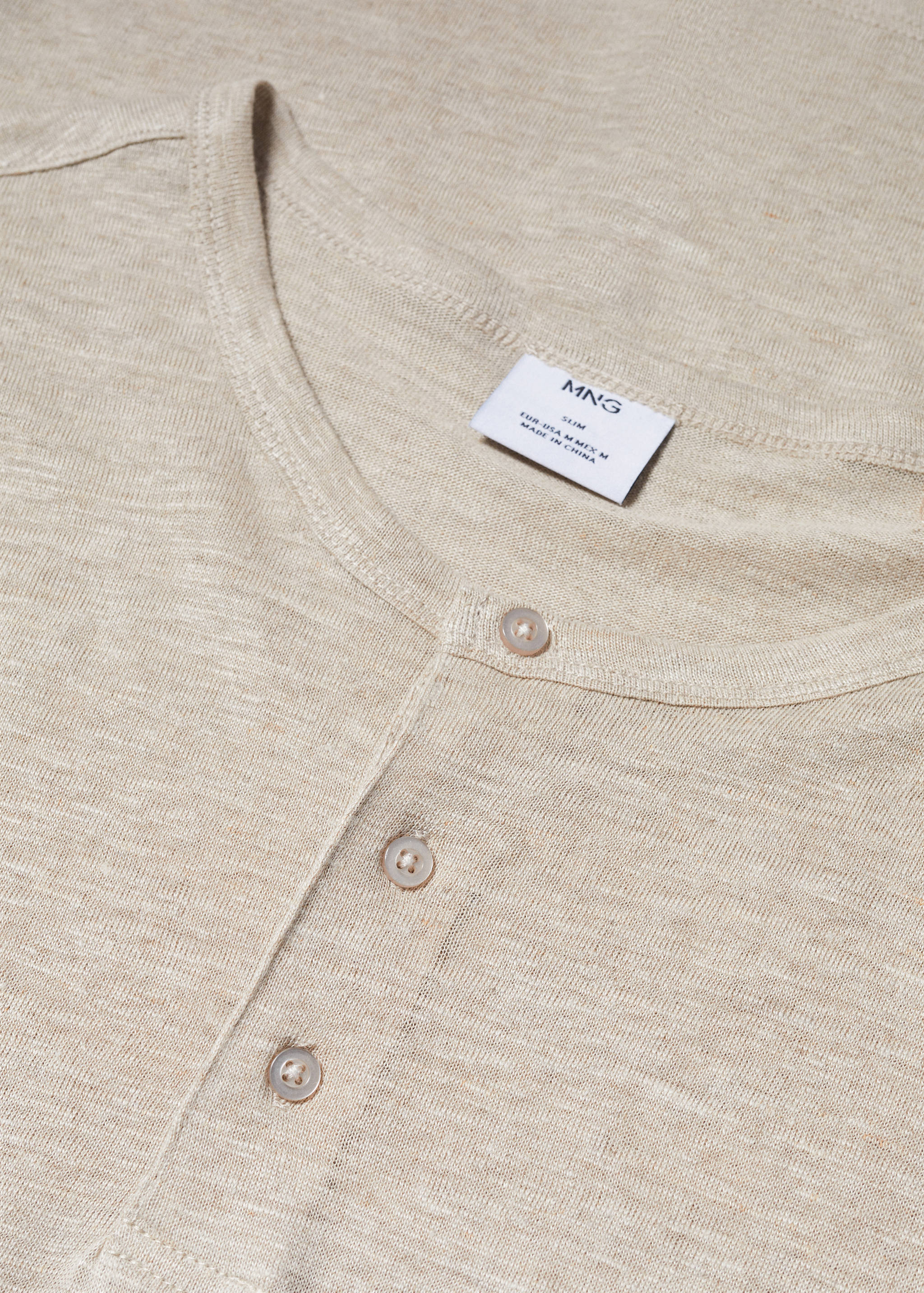 Henley-Shirt aus 100 % Leinen - Detail des Artikels 8