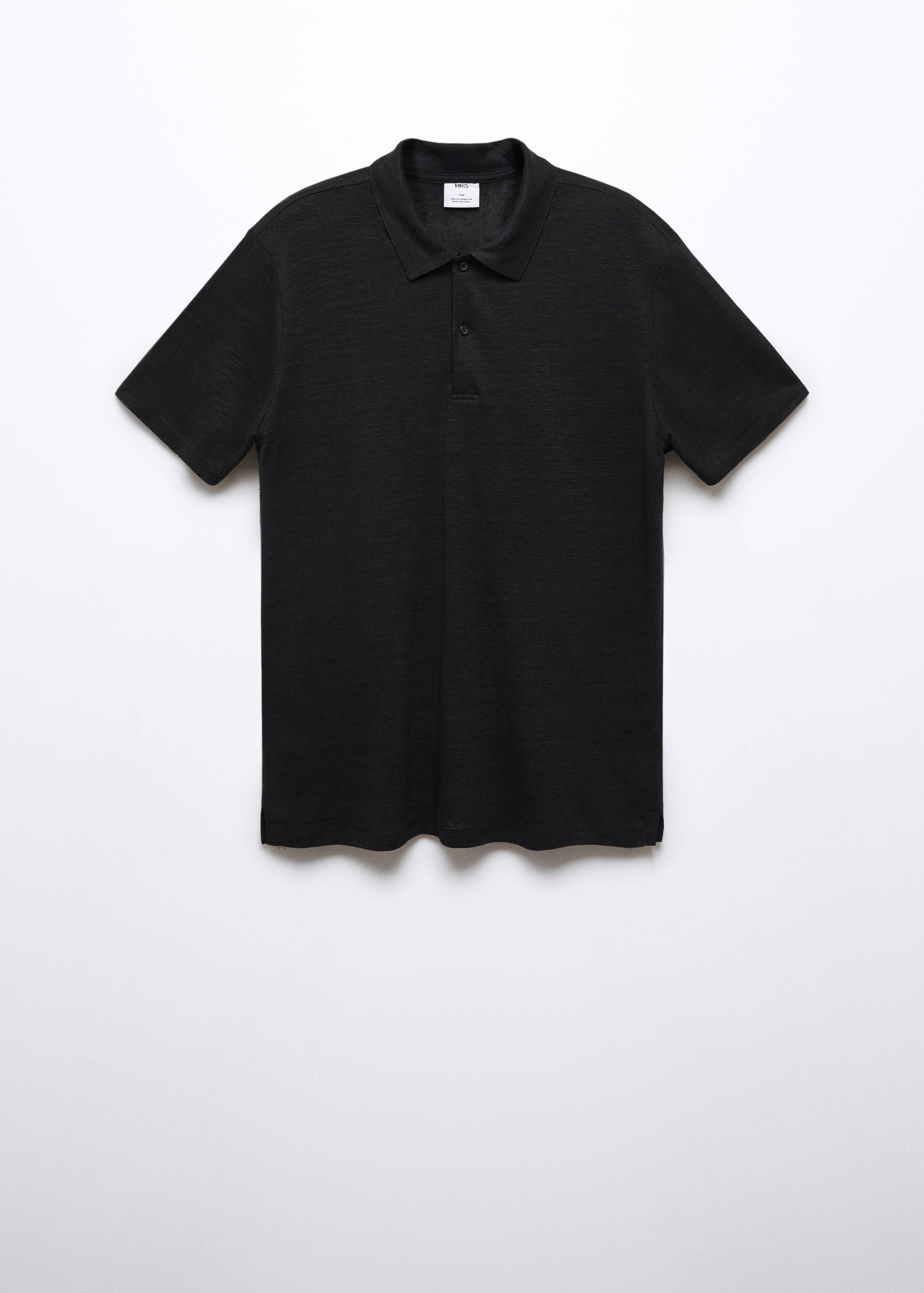 Slim fit 100% linen polo shirt - Article without model