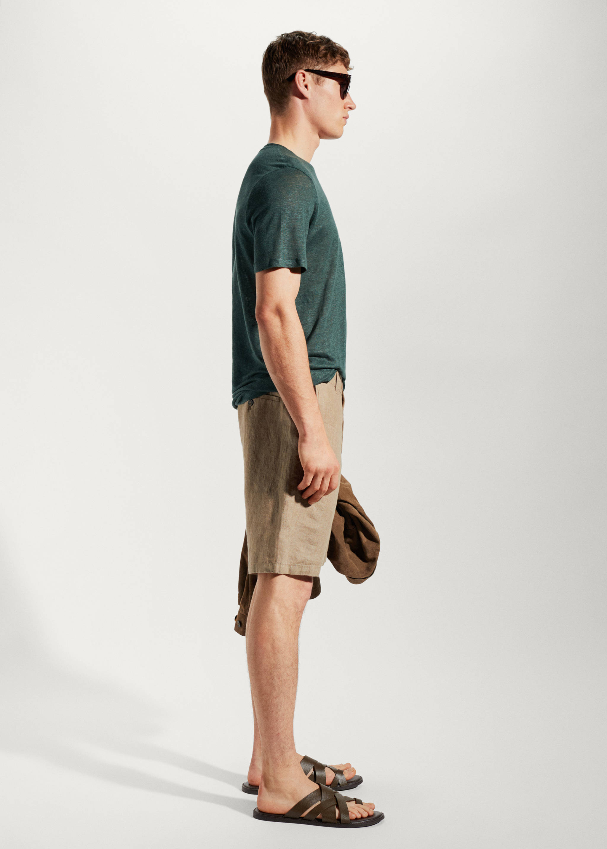 T-shirt slim fit 100 % lin - Détail de l'article 2