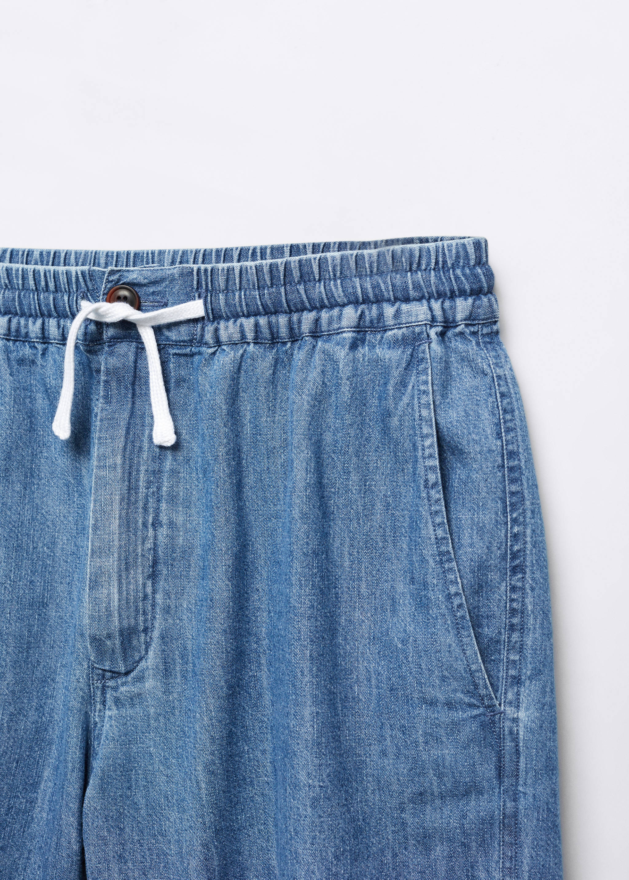 Bermuda-Shorts aus Baumwoll-Chambray - Detail des Artikels 8