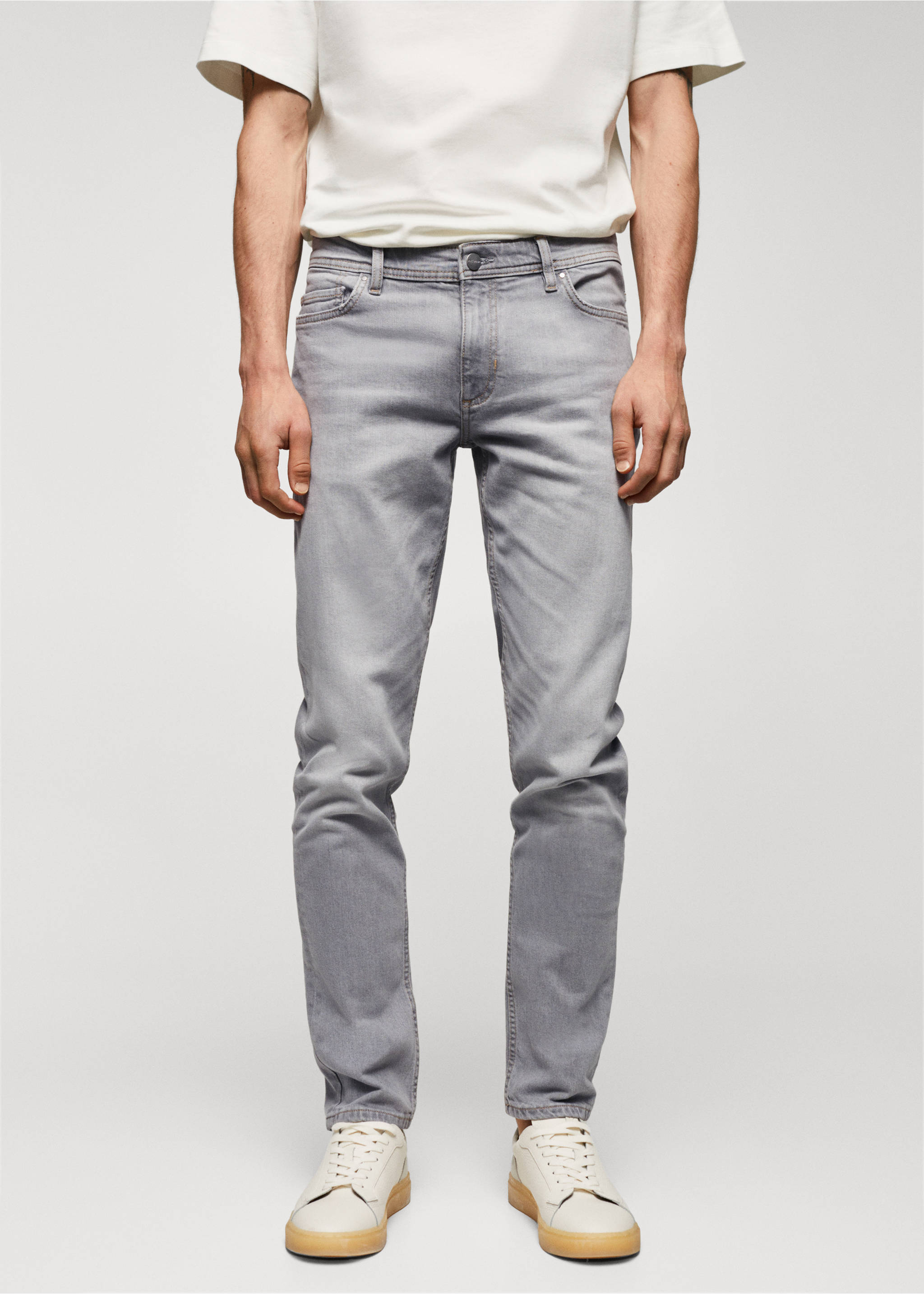 Jan slim-fit jeans - Medium plane, Light Grey Denim. Ref: 57040687-00.