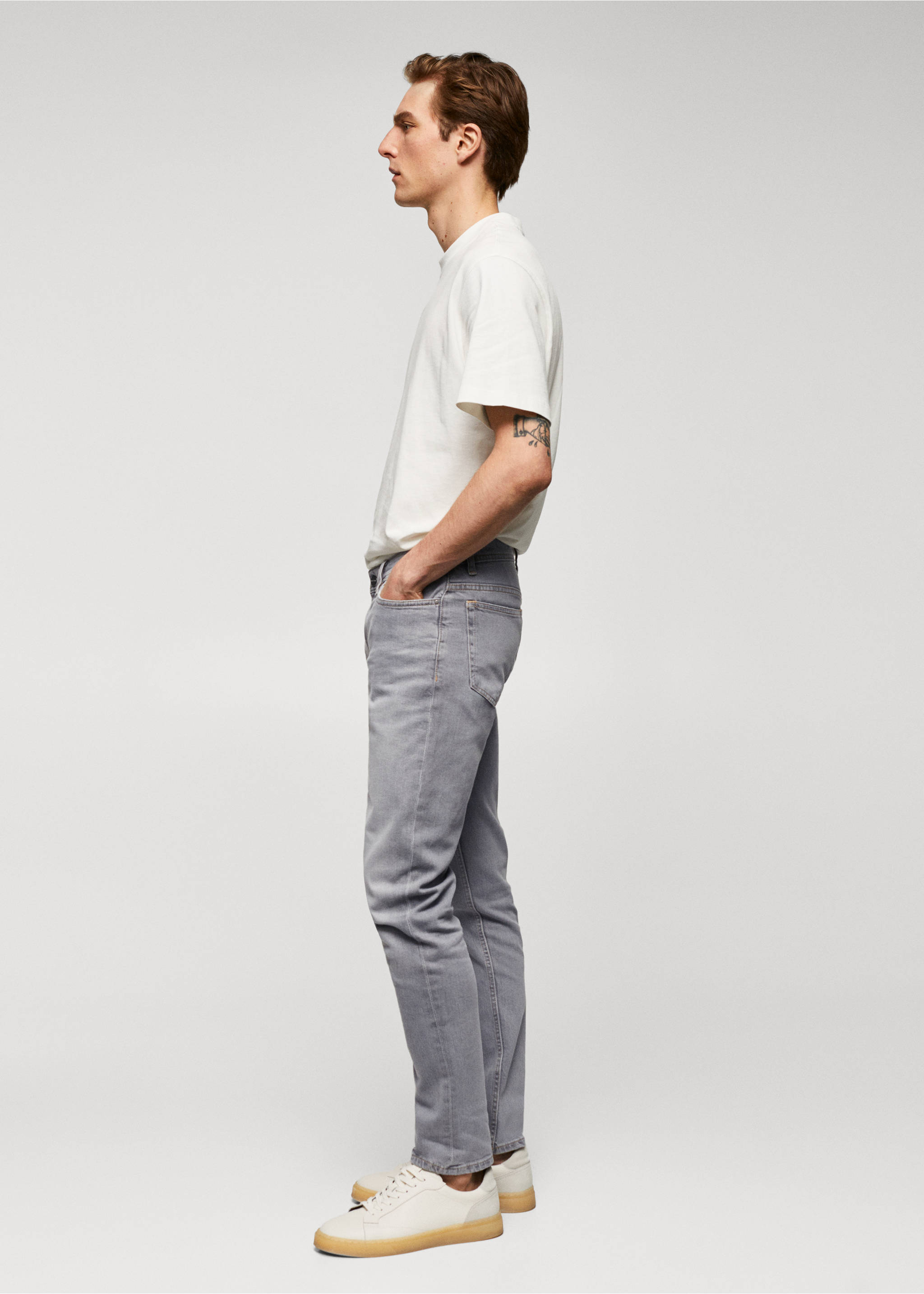 Jan slim-fit jeans - Details of the article 2, Light Grey Denim. Ref: 57040687-00.
