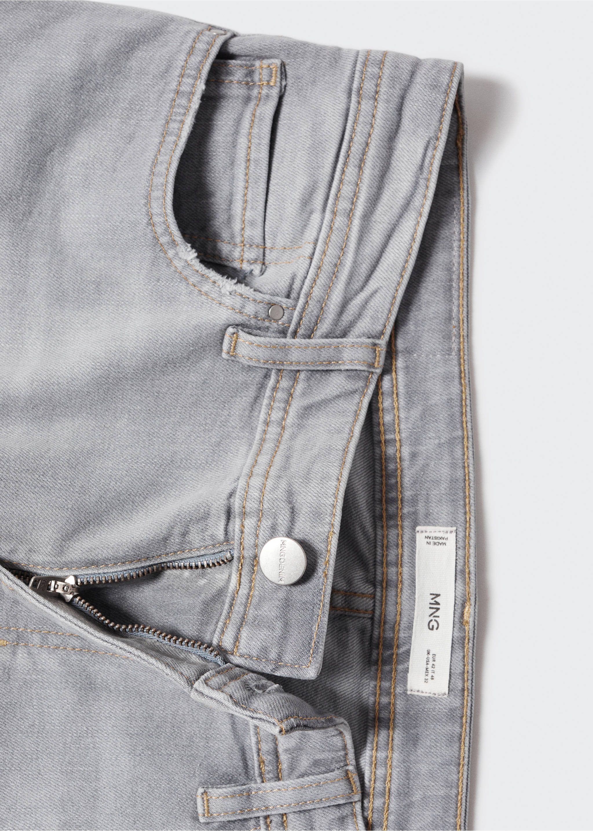 Jan slim-fit jeans - Details of the article 8, Light Grey Denim. Ref: 57040687-00.