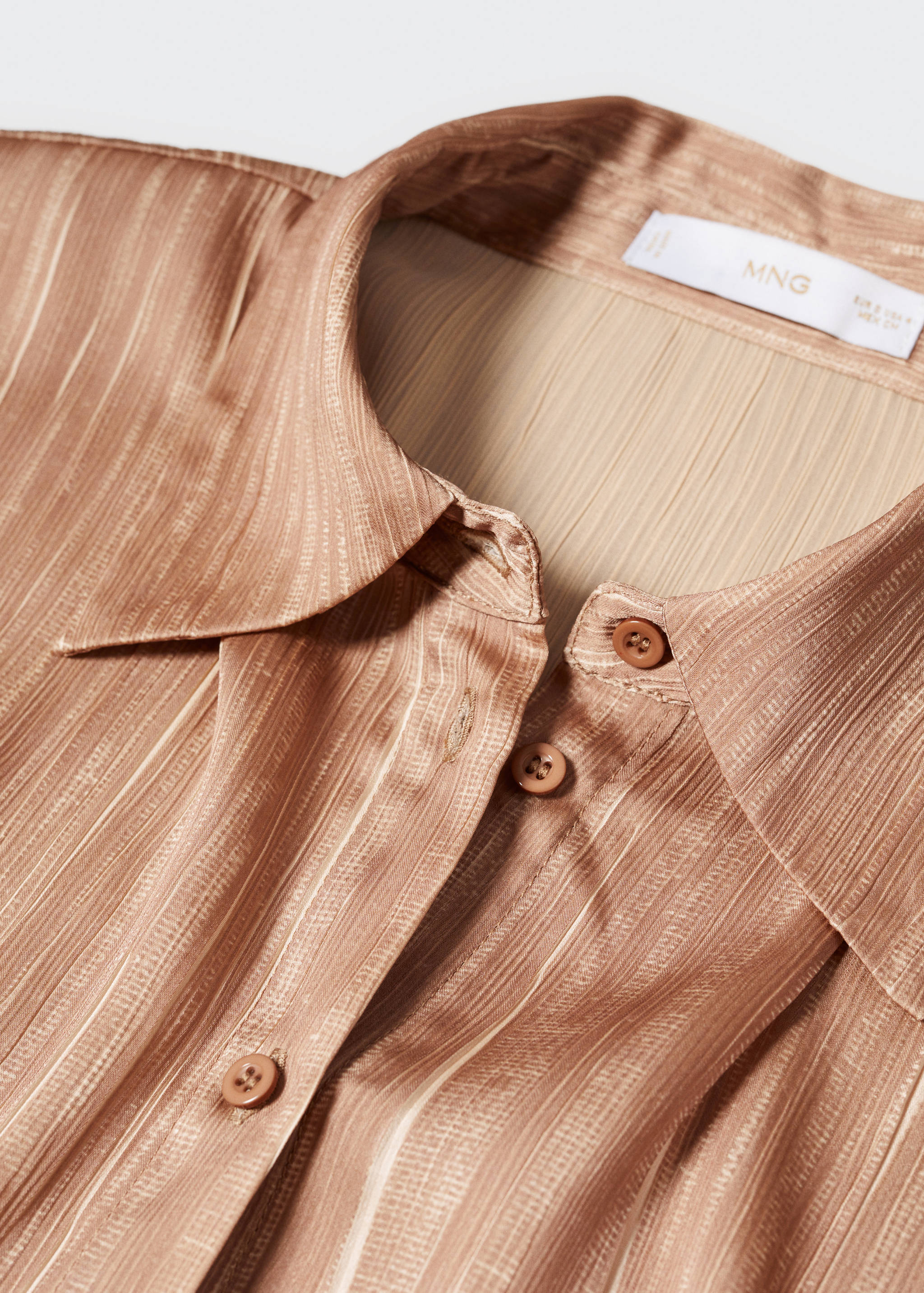 Satin pleated shirt - Details of the article 8