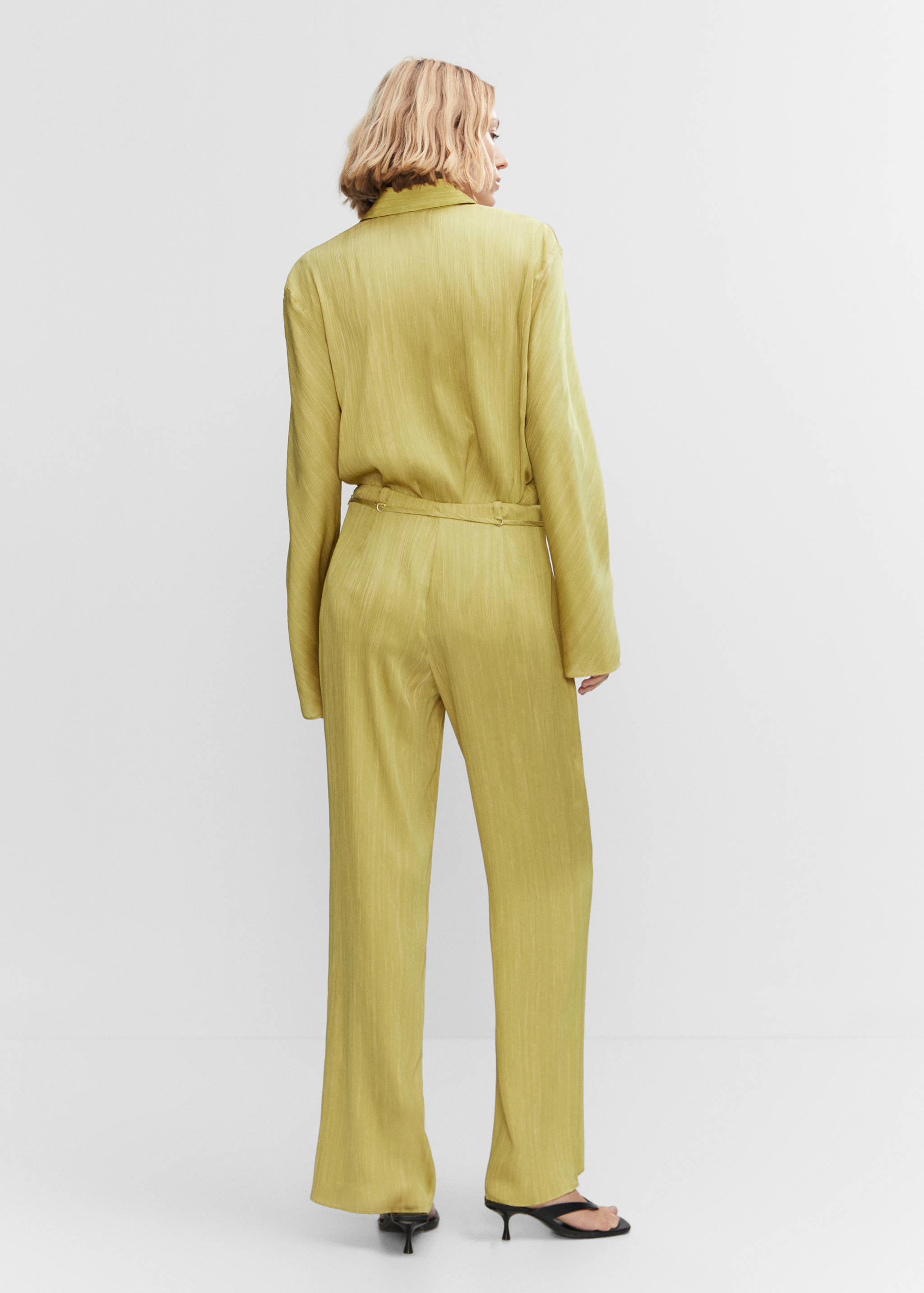 Pantalon plissé satiné - Verso de l’article