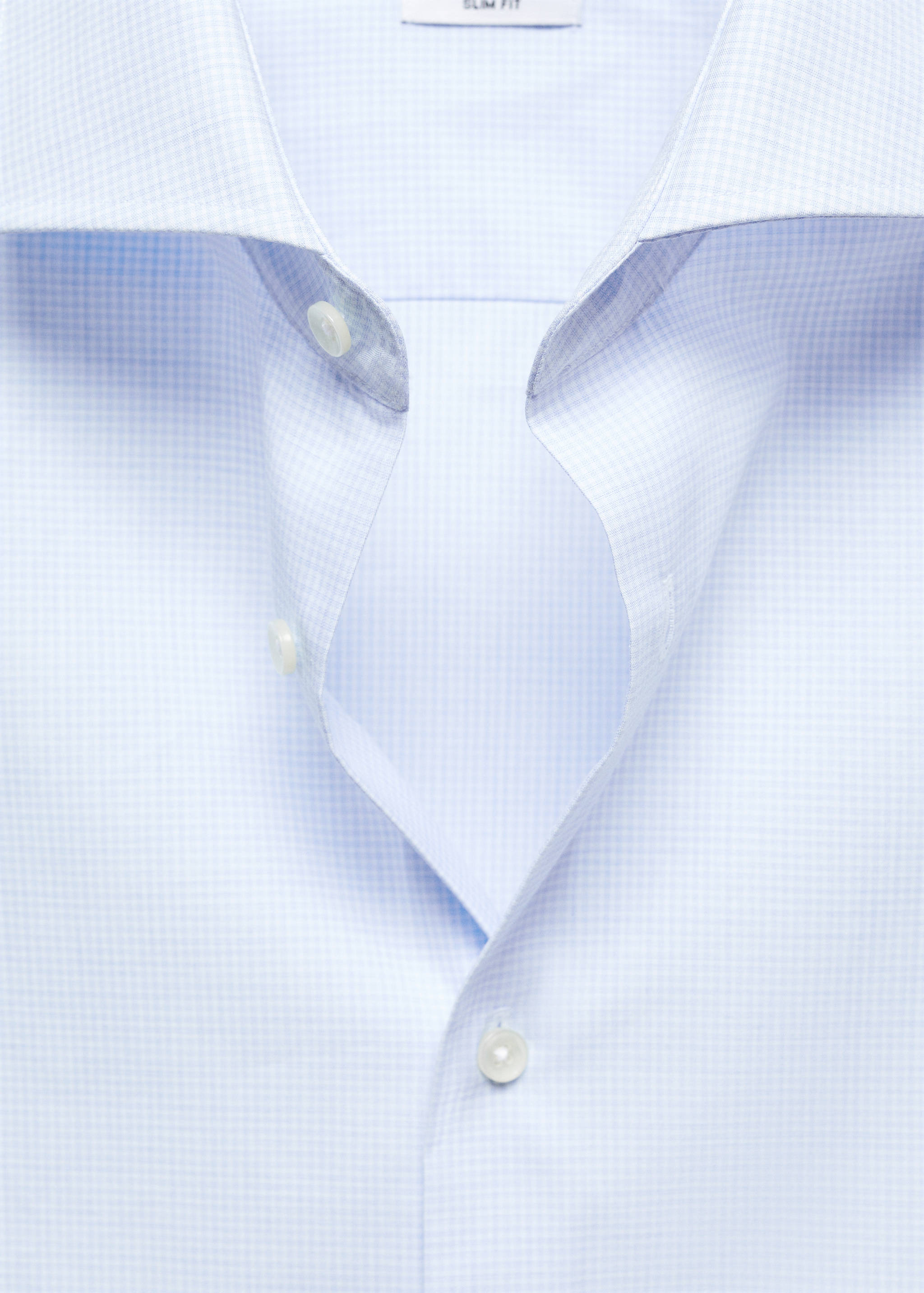 Slim Fit-Oberhemd aus Twill mit Mikroprint - Detail des Artikels 8