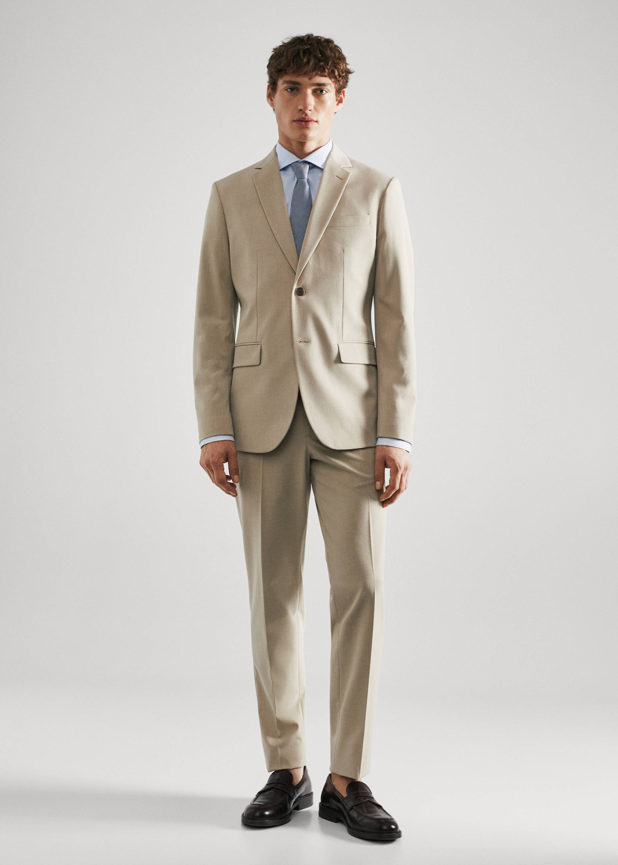 Obleková košile slim fit se strukturou - Celkový náhled