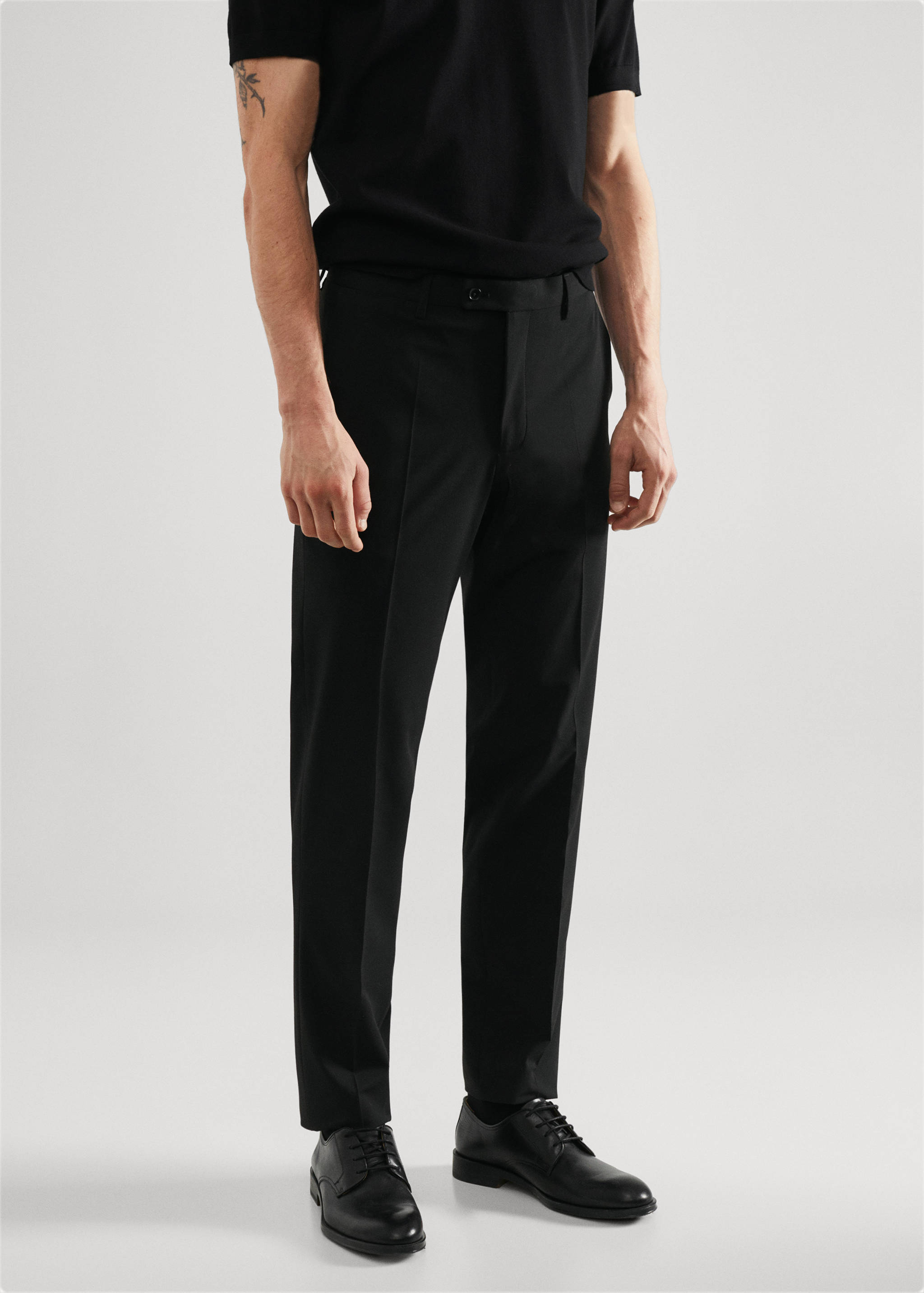 Slim fit suit trousers - Medium plane