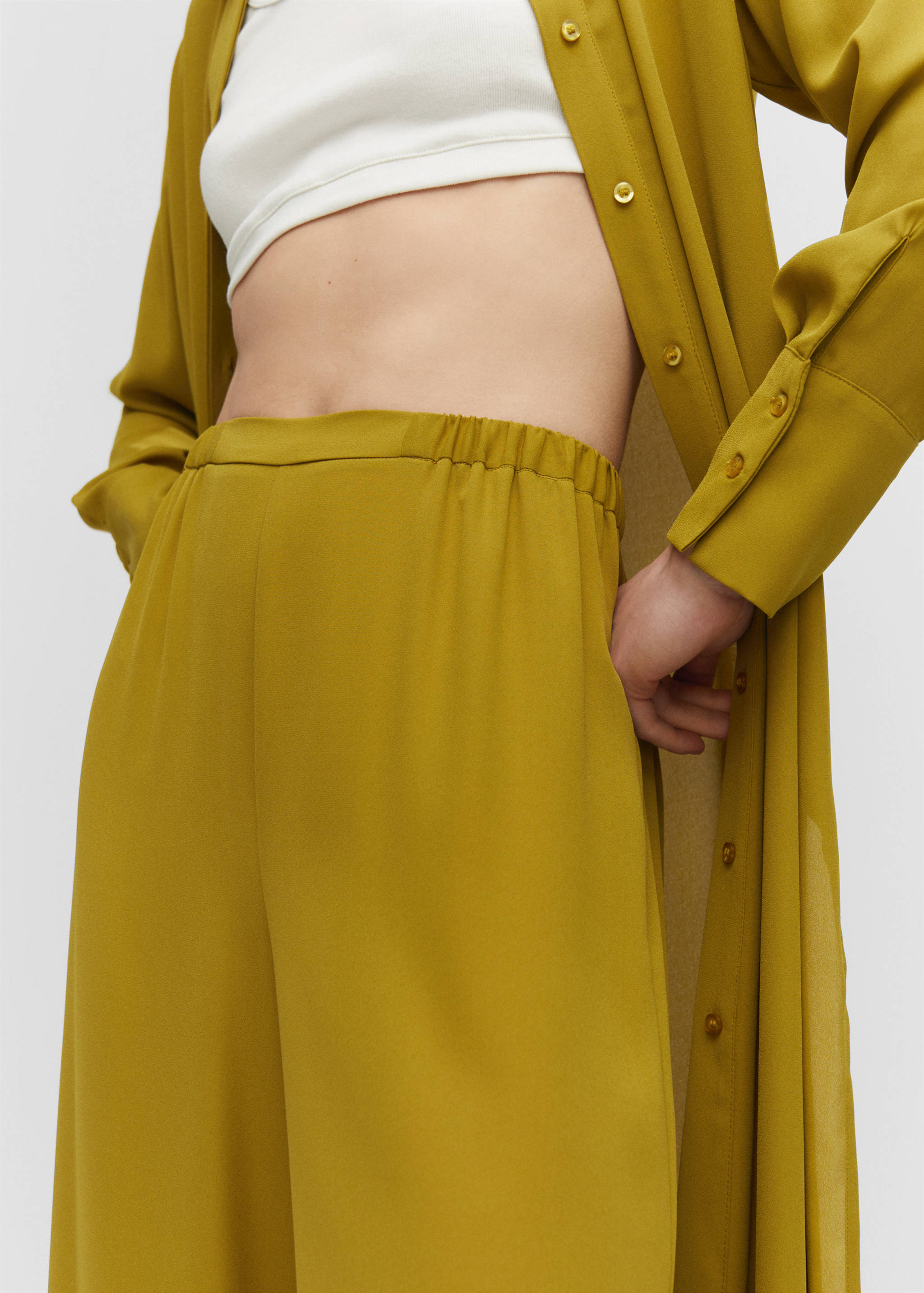 Wide leg trousers with elastic waist - Details of the article 6