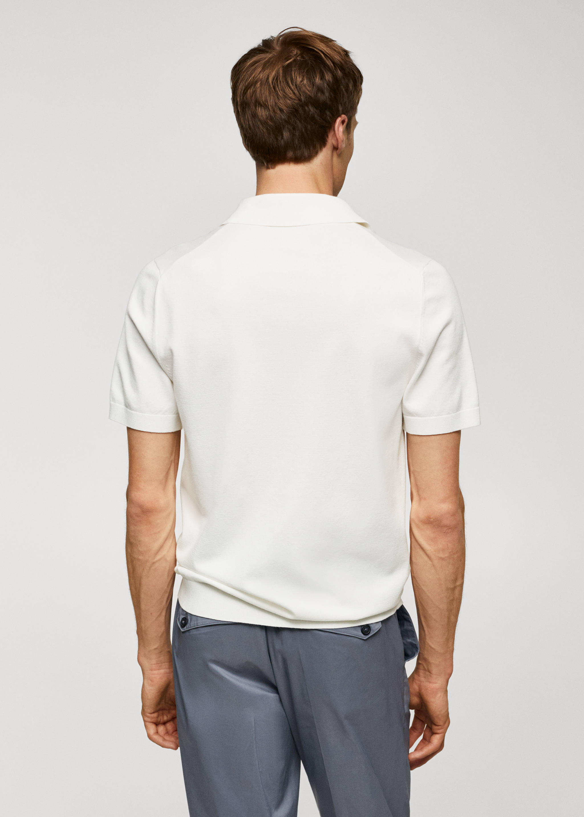 Fine-knit polo shirt - Reverse of the article