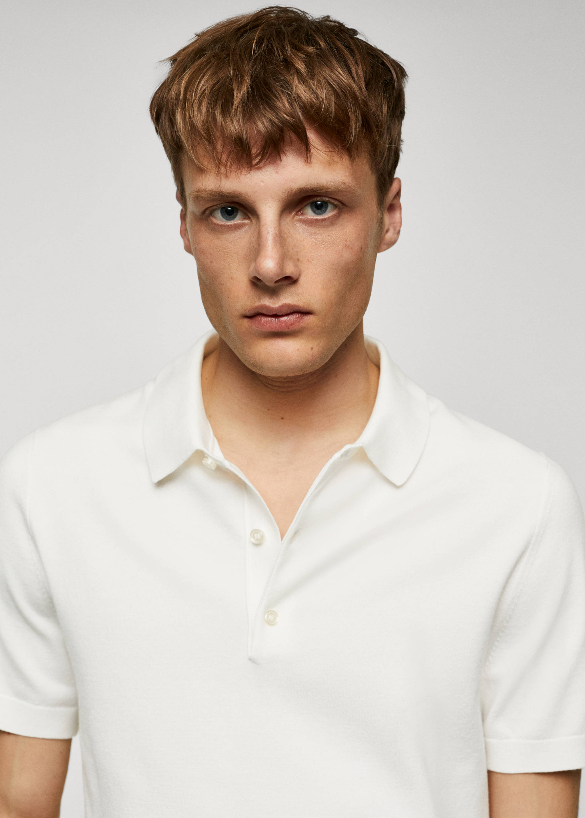 Fine-knit polo shirt - Details of the article 1