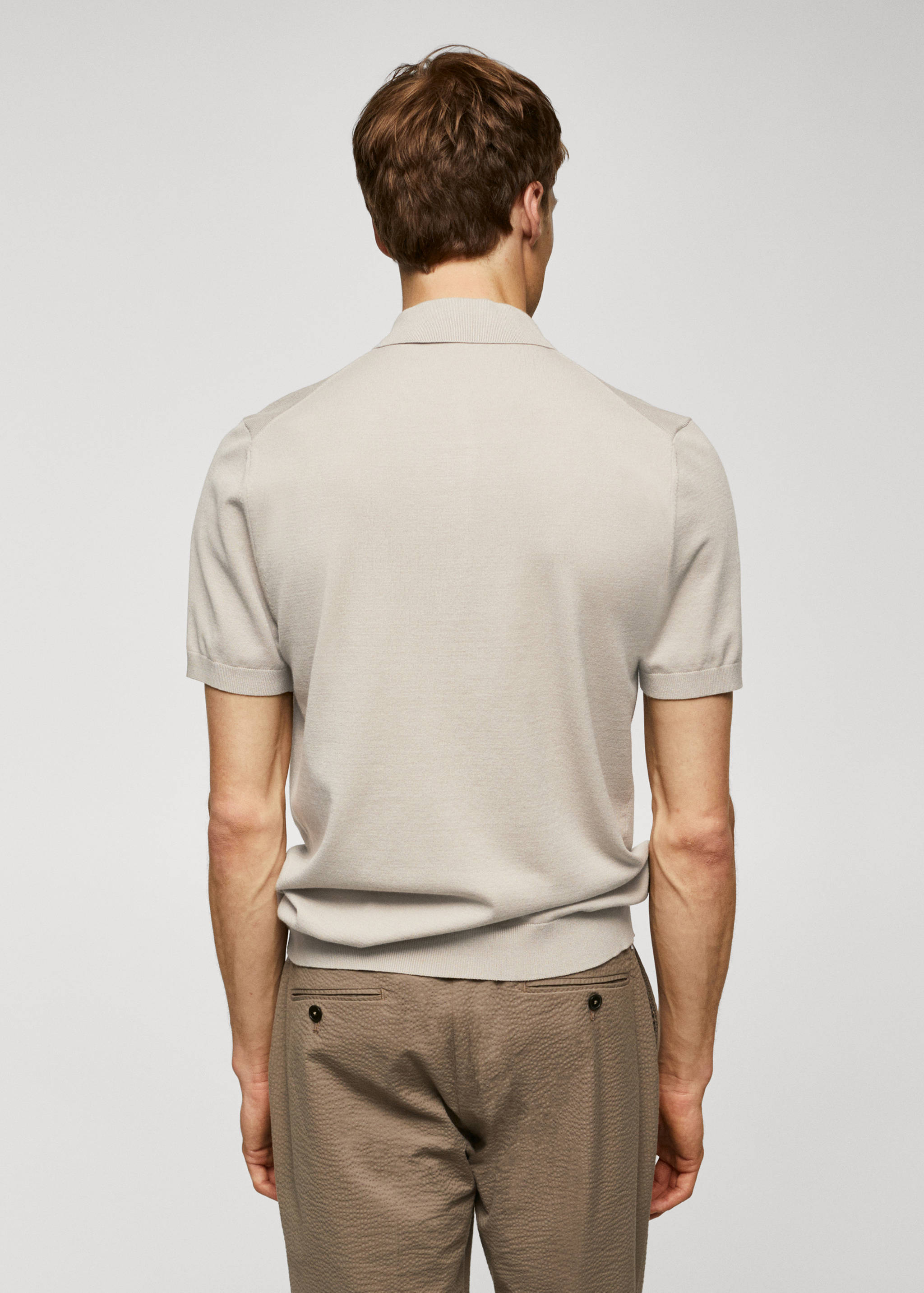 Fine-knit polo shirt - Reverse of the article