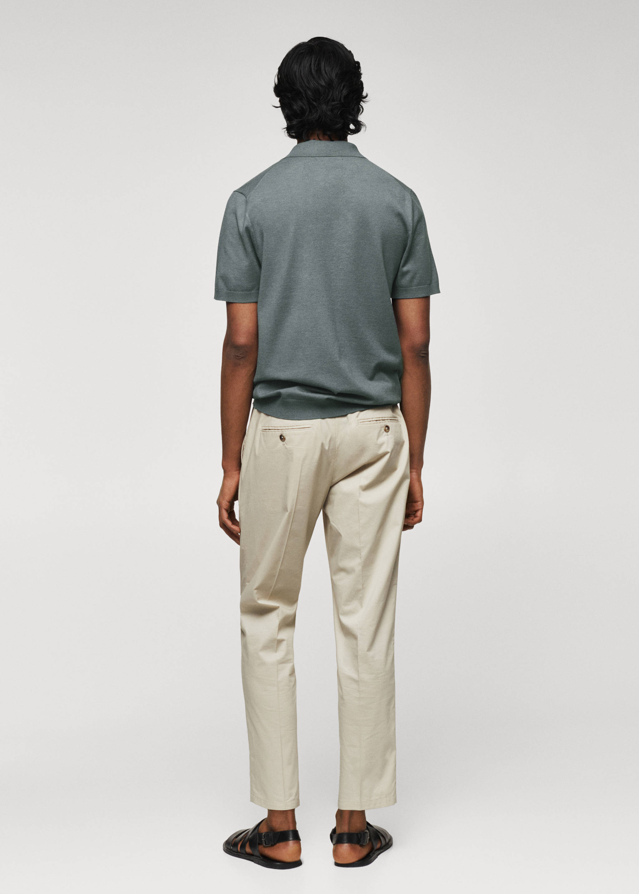 Fine-knit polo shirt - Reverse of the article