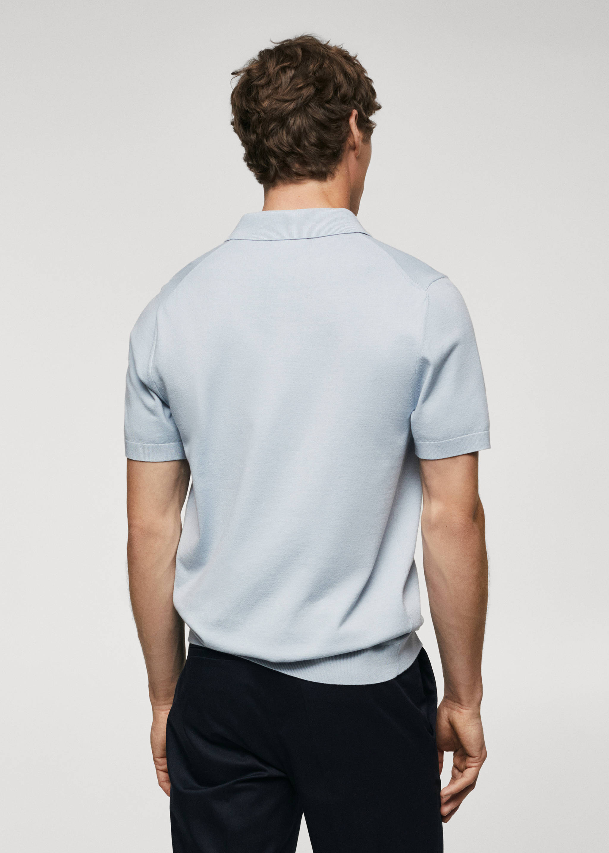 Fine-knit polo shirt - Reverse of the article