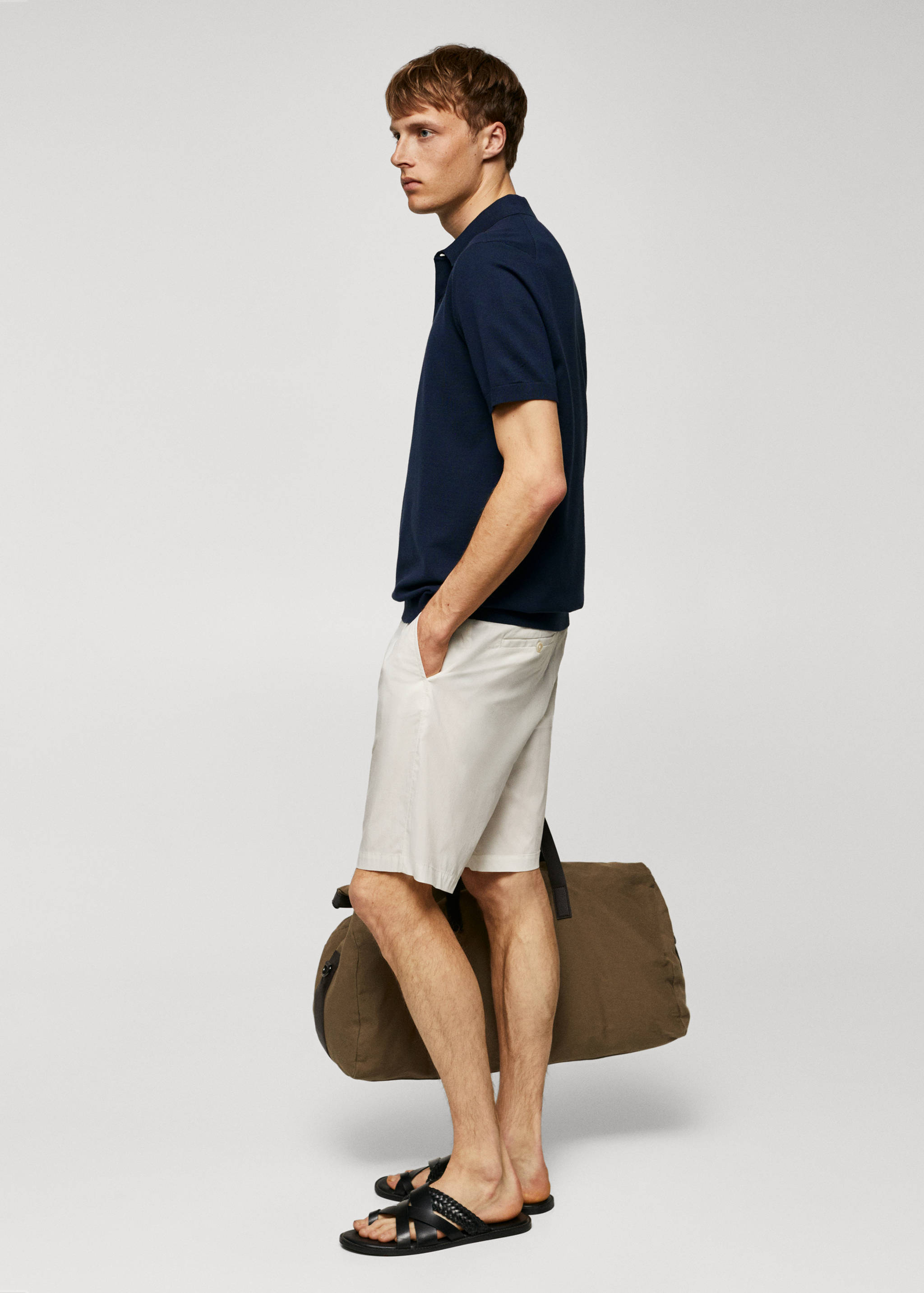 Fine-knit polo shirt - Details of the article 2