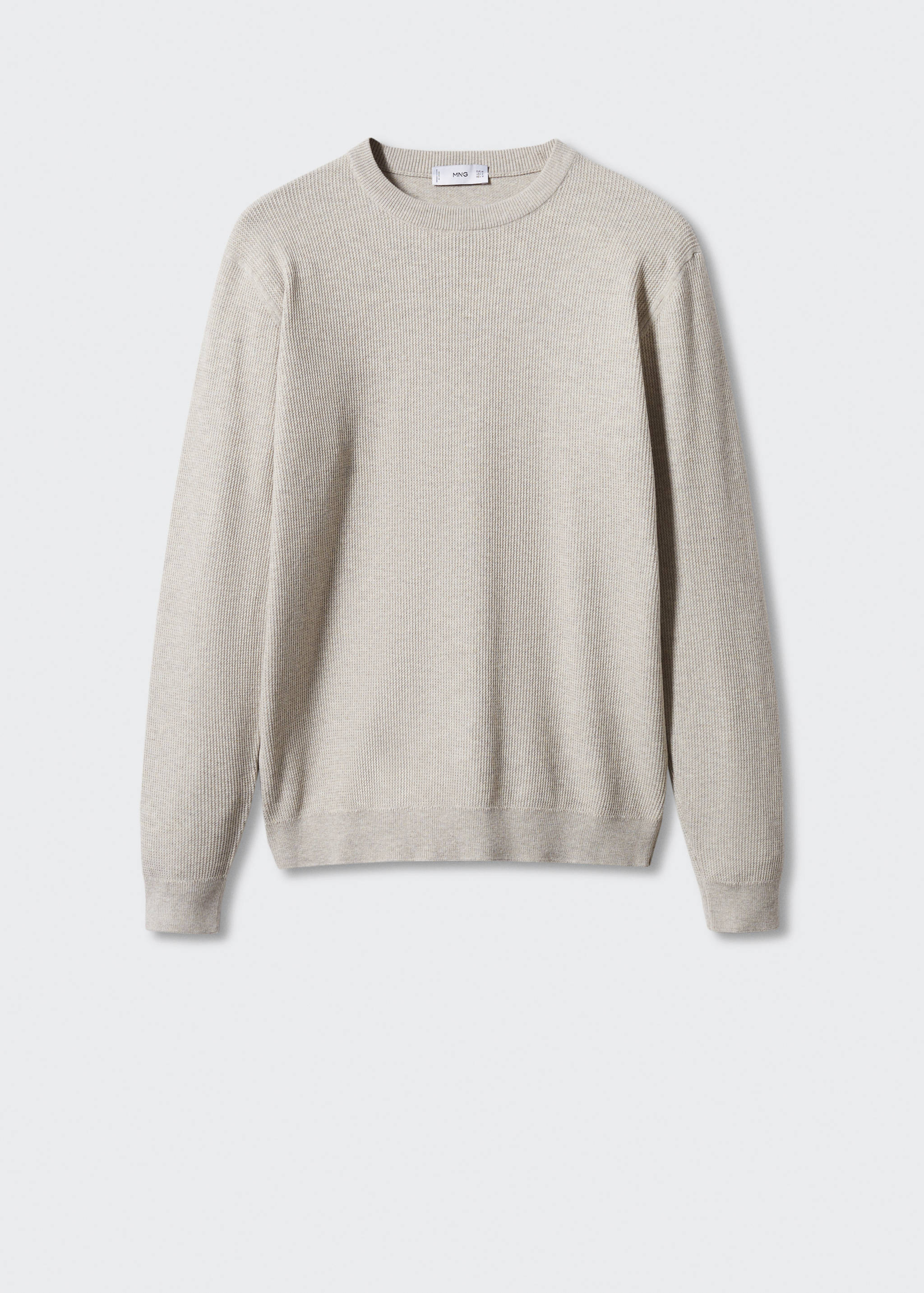 Bavlněný svetr se strukturou - Zboží bez modelu