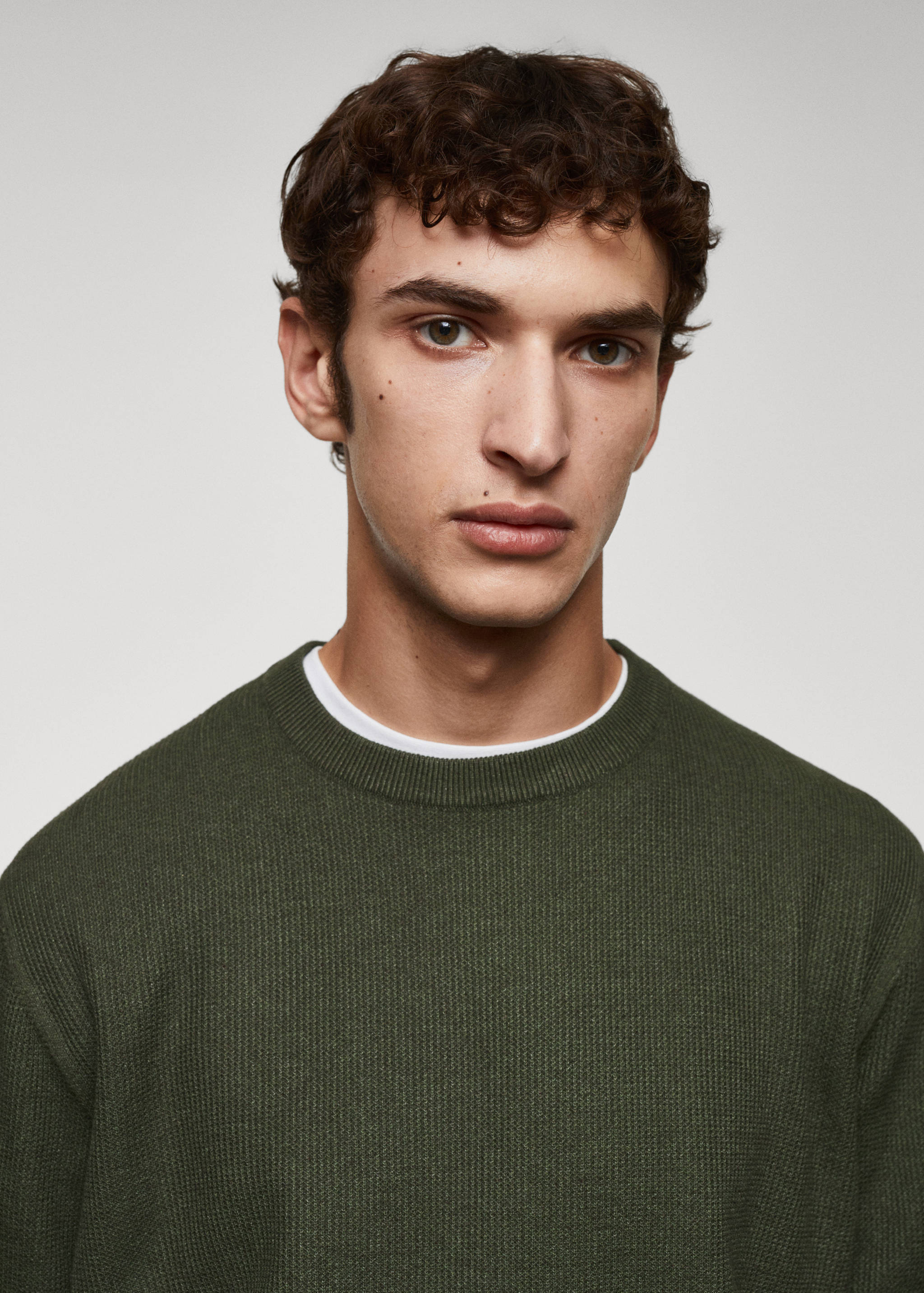 Bavlněný svetr se strukturou - Detail zboží 1