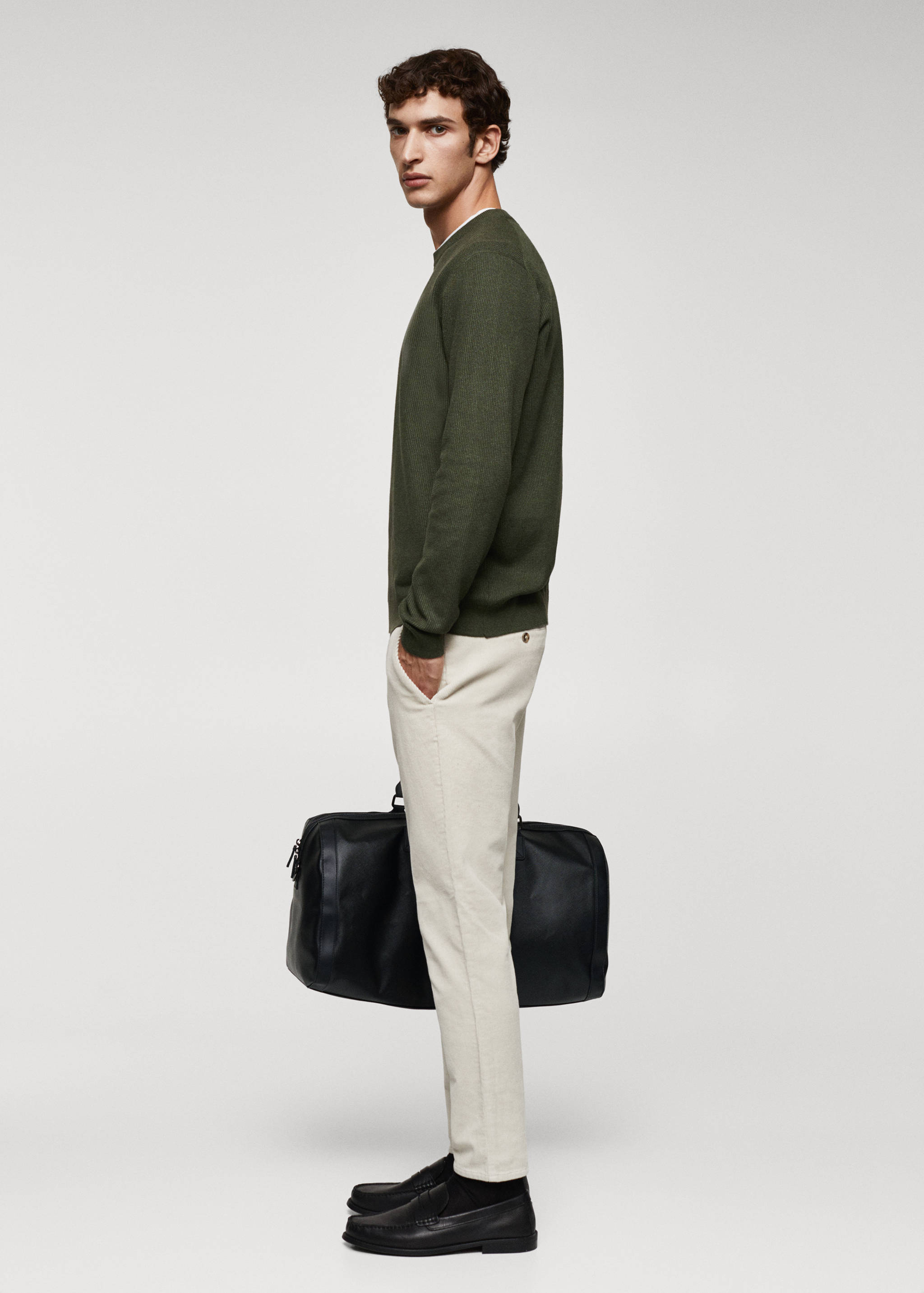 Bavlněný svetr se strukturou - Detail zboží 2