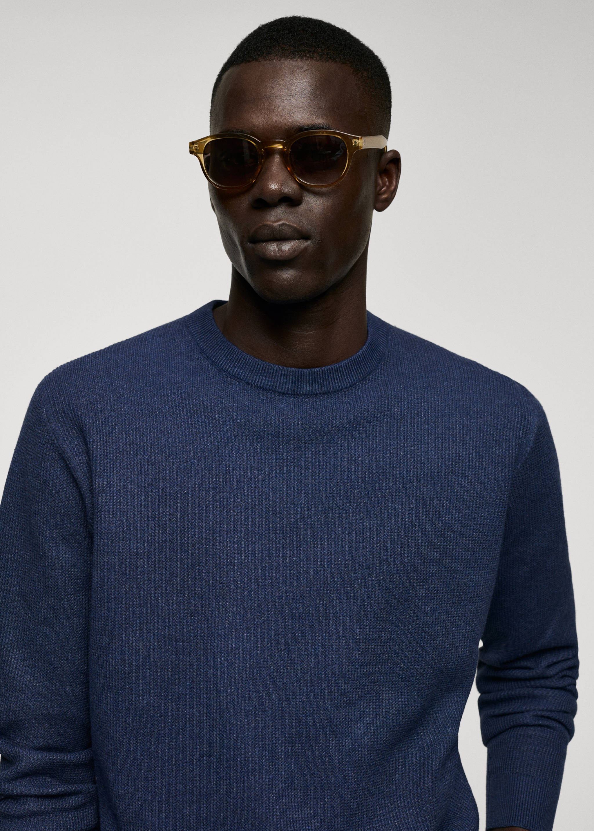 Bavlněný svetr se strukturou - Detail zboží 1