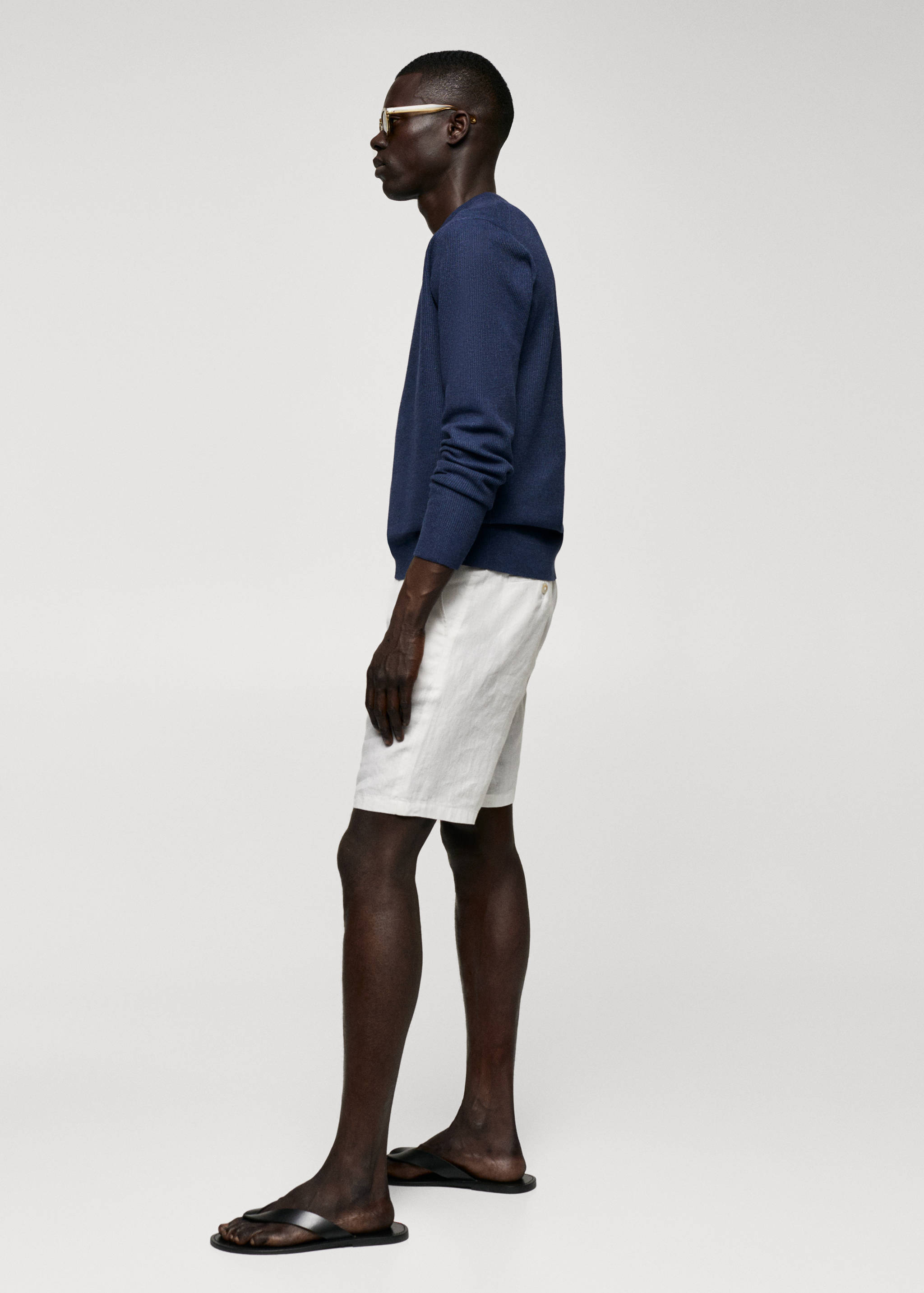 Bavlněný svetr se strukturou - Detail zboží 2